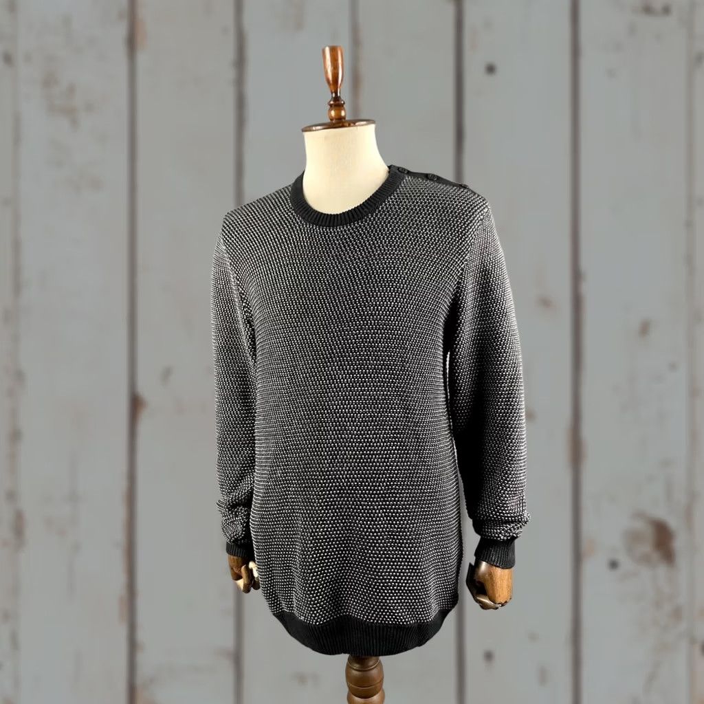Diesel Diesel Sweater Mens Size XL Black Cotton Pullover Crew Neck Long Sleeve Size US XL / EU 56 / 4 - 1 Thumbnail