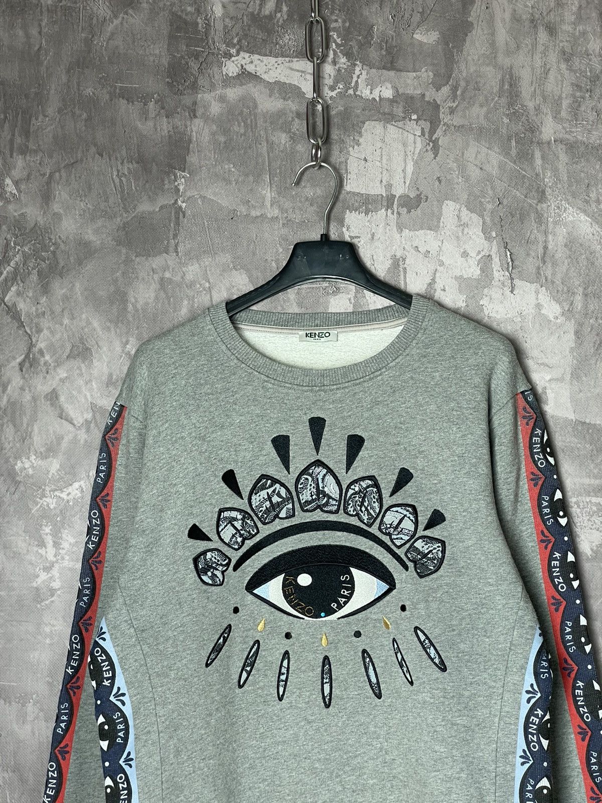 Hypebeast × Japanese Brand × Kenzo Kenzo Big Logo Overlogo embroidered sweatshirt Size M / US 6-8 / IT 42-44 - 7 Thumbnail