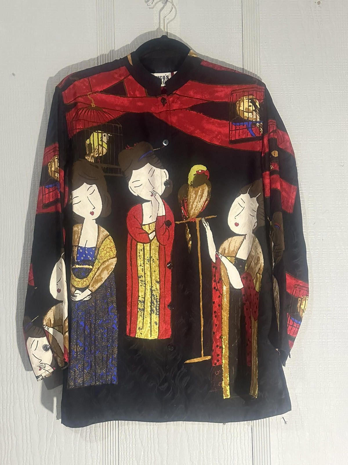 Chicos Vintage CHICO Mandarin 100% Silk Asian Style Jacket Size 0 Size XS / US 0-2 / IT 36-38 - 1 Thumbnail