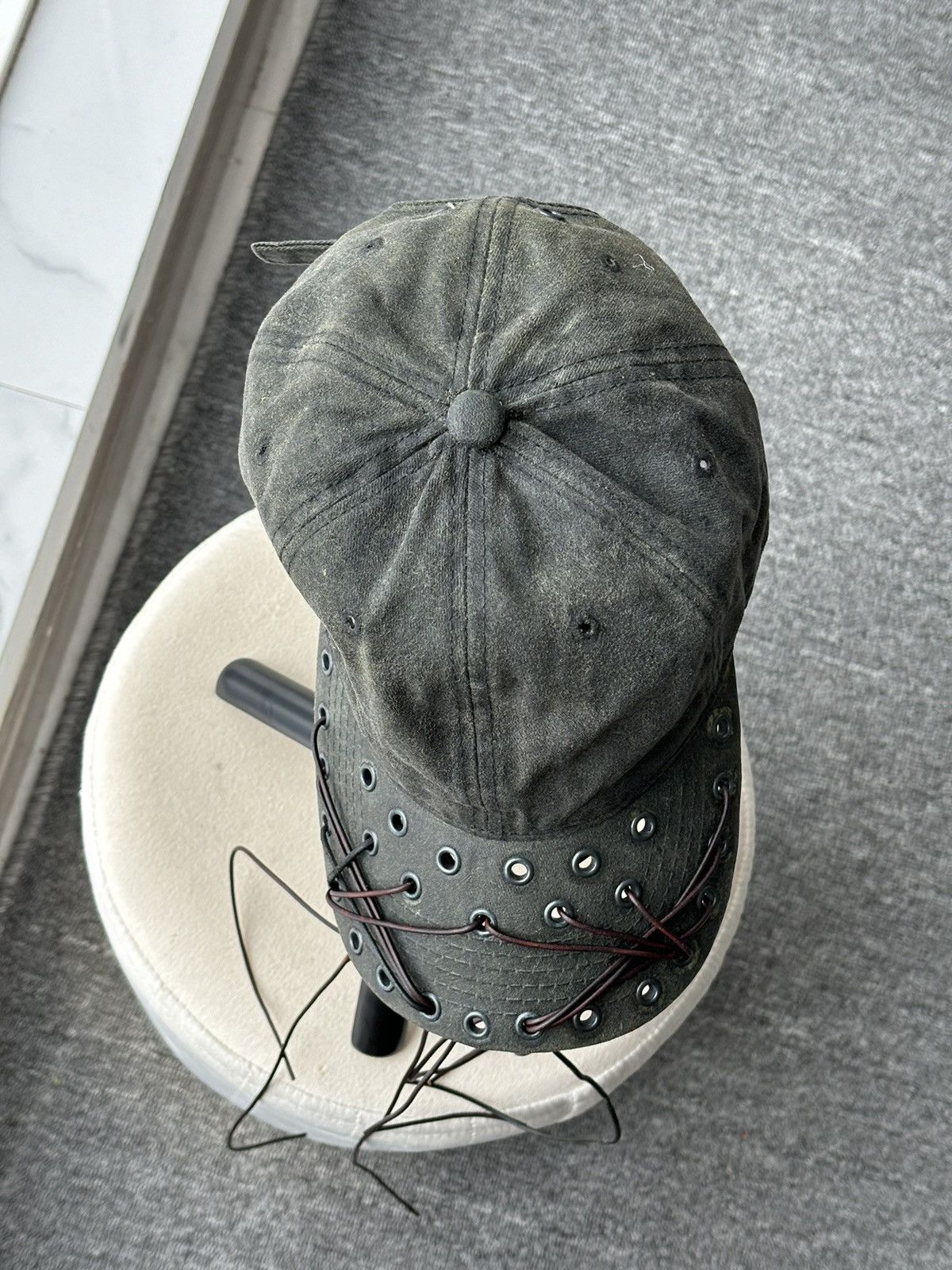 P.L.N. PLN wax leather frills cap Size ONE SIZE - 5 Thumbnail