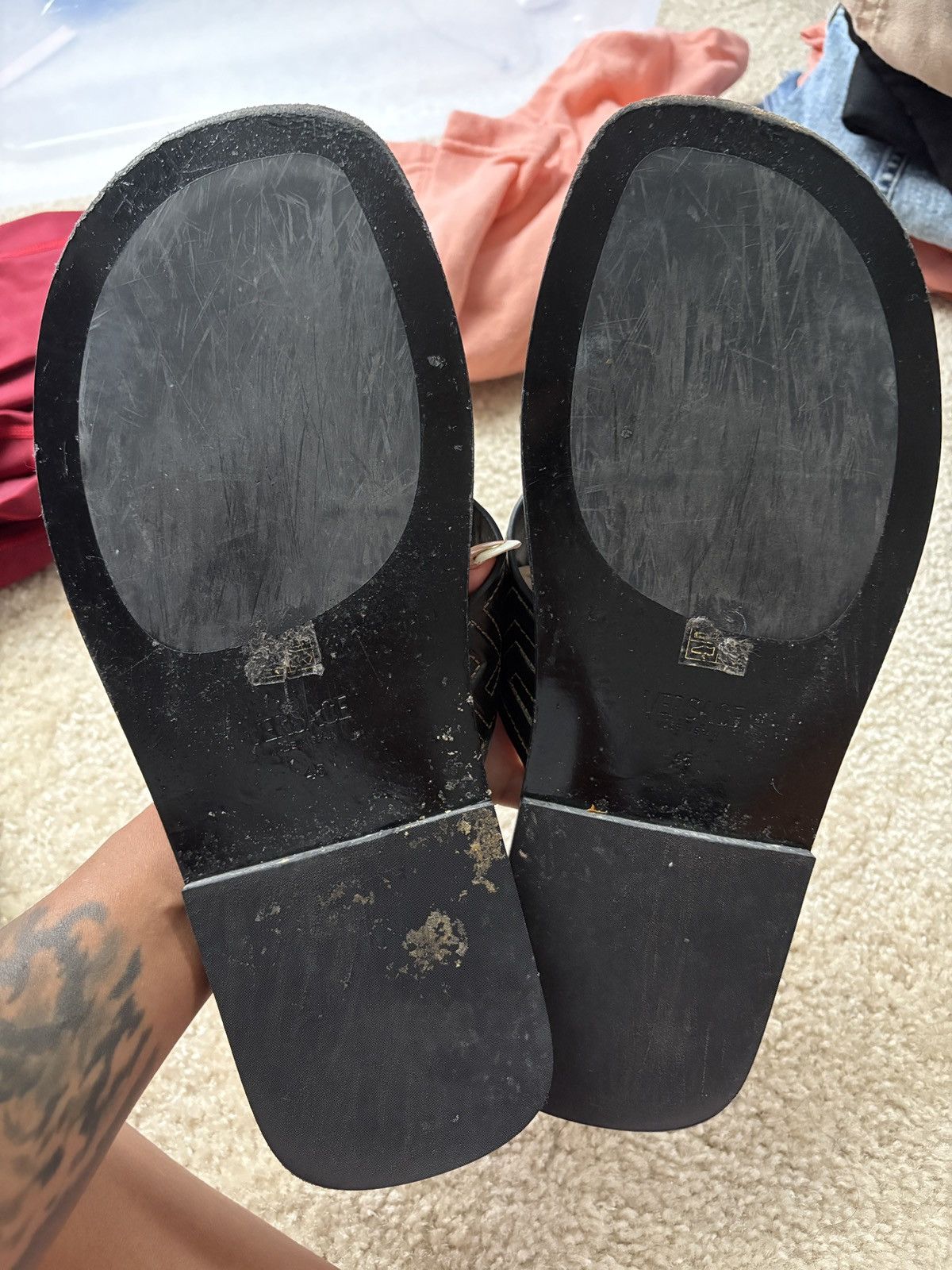 Versace Versace Men Greca Leather slides Size US 12 / EU 45 - 4 Thumbnail