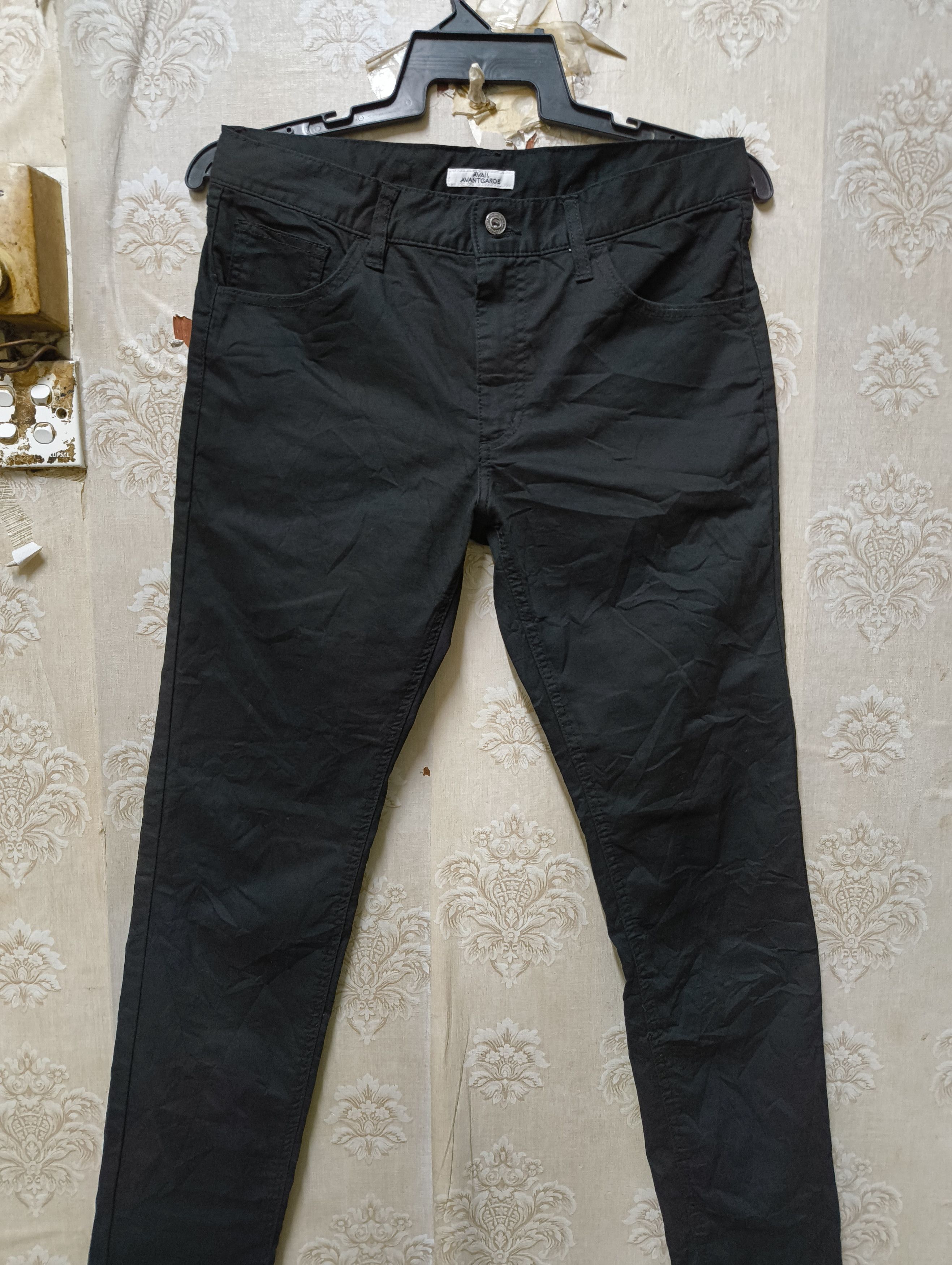 Japanese Brand AVAIL AVANT GARDE JEANS BLACK SKINNY FIT Size US 33 - 3 Thumbnail