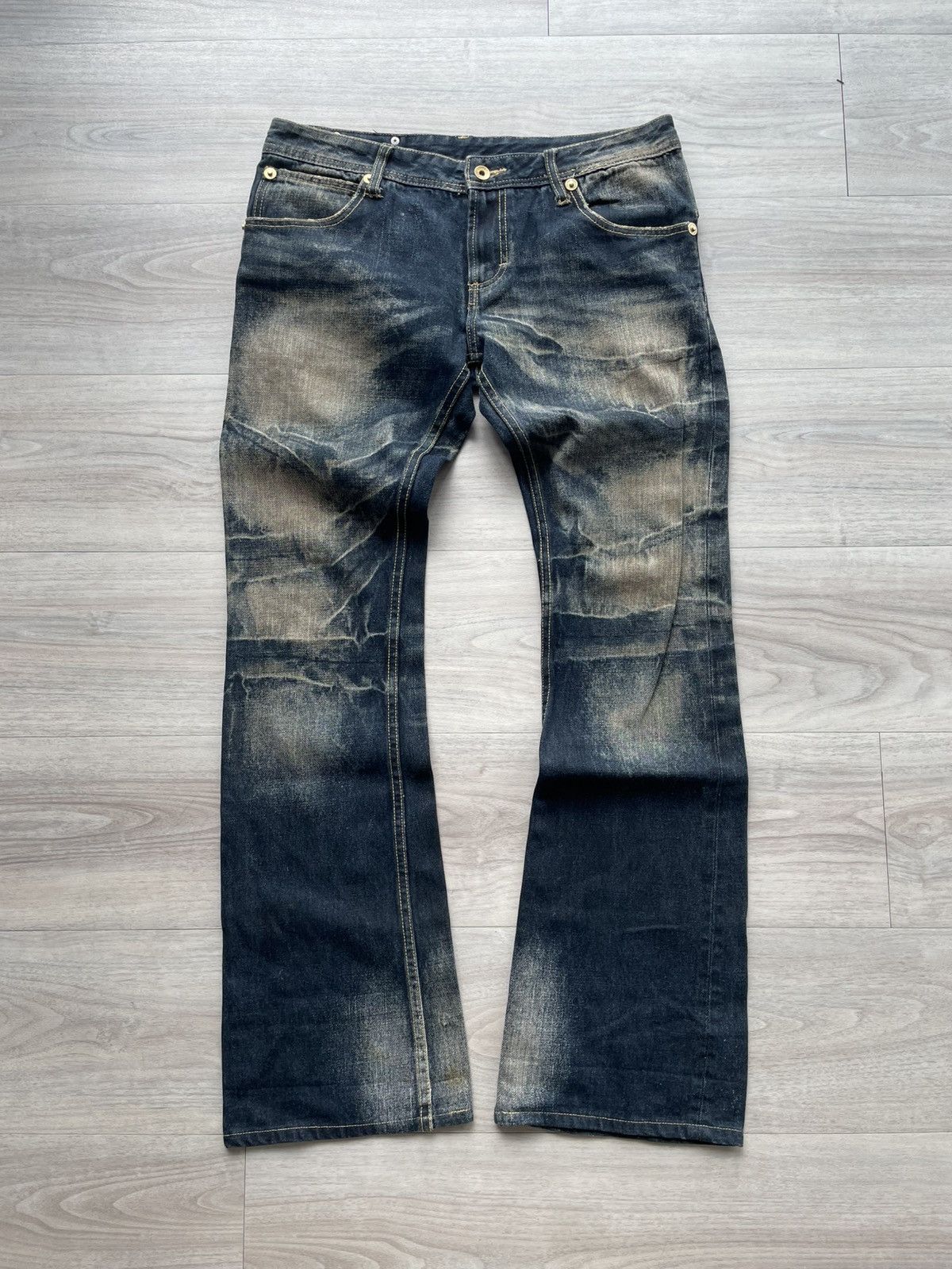 semanticdesign Semantic Design Punk Style Flare Denim Pants Size US 34 / EU 50 - 1 Thumbnail