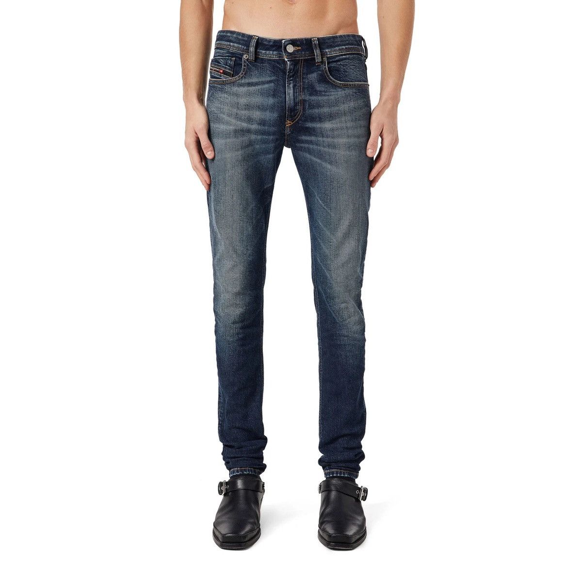 Diesel DIESEL 1979 Sleenker Jeans Skinny Faded Blue Mens 34 x 32 Size US 34 / EU 50 - 3 Thumbnail