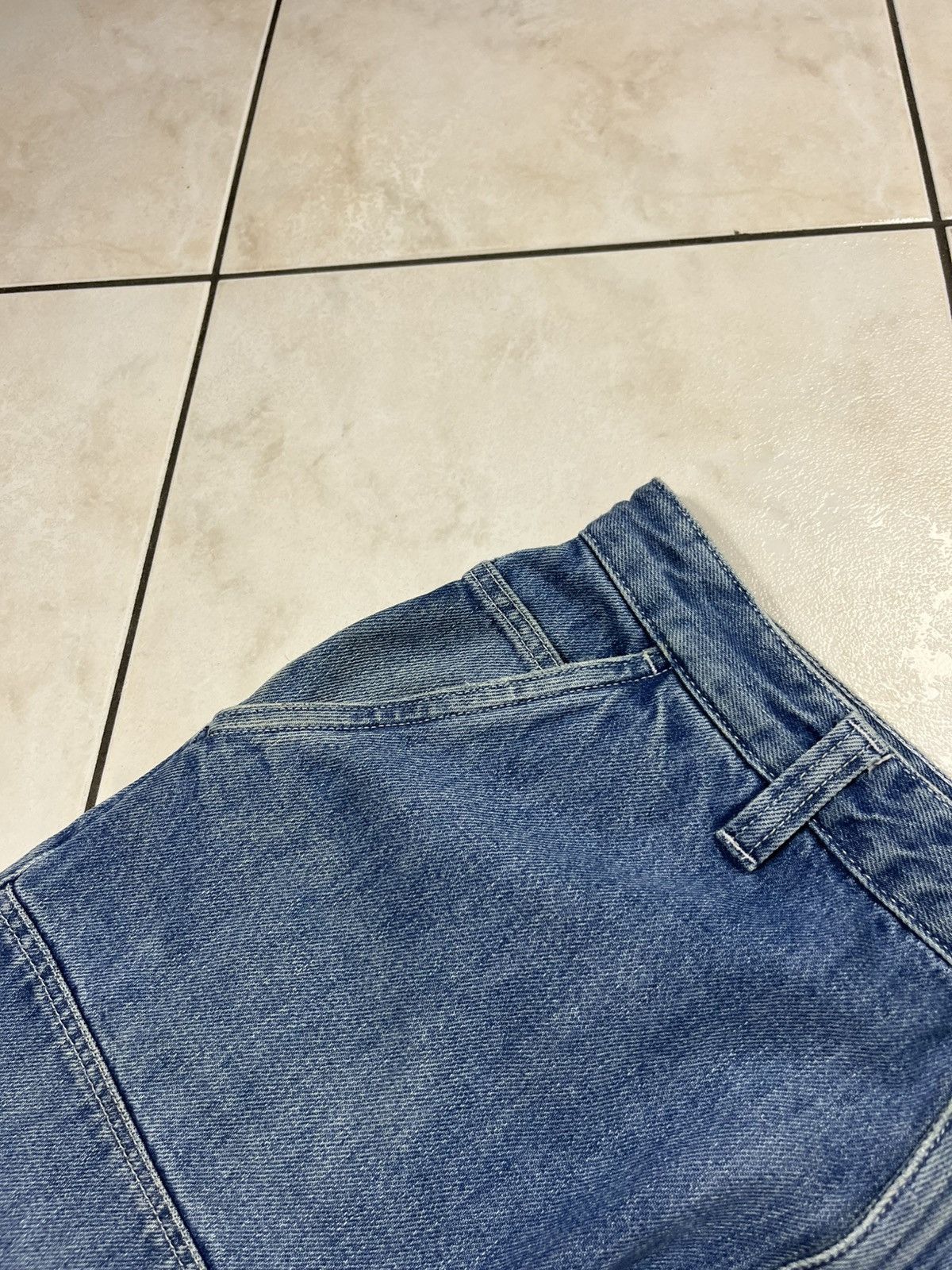 Stussy × Vintage Stussy workgear navy denim double knee baggy jeans pants 34 Size US 34 / EU 50 - 12 Thumbnail