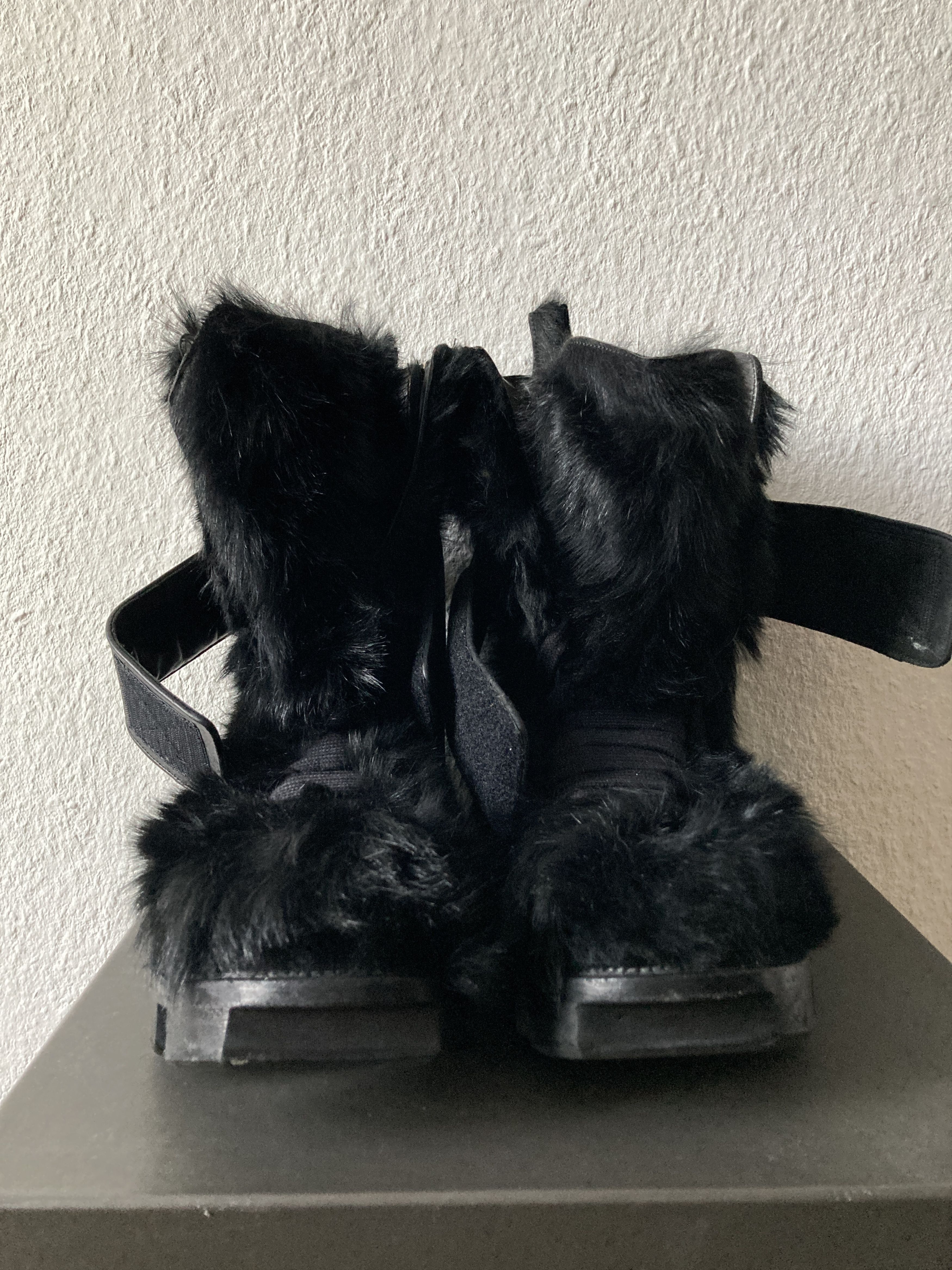 Rick Owens F/W 13 "PLINTH" Runway Fur Hiker Megatooth Boots Rick Owens Size US 11.5 / EU 44-45 - 14 Thumbnail