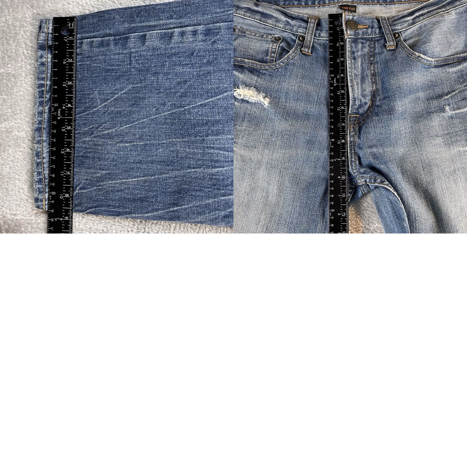 American Eagle Outfitters American Eagle Outfitters Jeans Bootcut 31x32 Blue Distressed 5-Pocket Denim Mens Regular Size US 31 - 8 Thumbnail