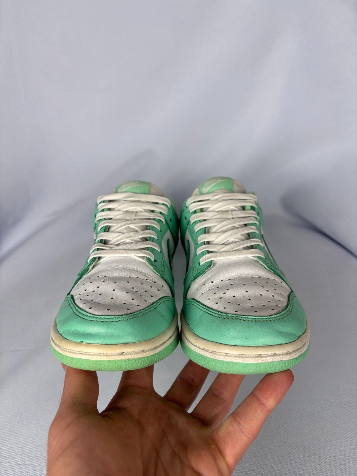 Nike Nike Dunk Low Green Glow White Low Sneakers US 8 UK 5.5 Size US 8 / IT 38 - 3 Thumbnail