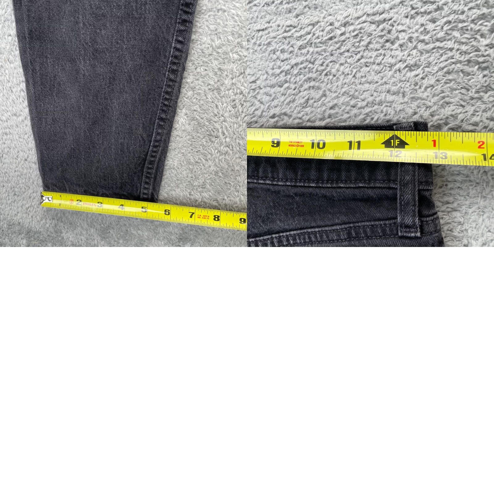 Gap Gap Jeans Womens 25 Black Cheeky Straight Leg High Rise Denim Cotton Stretch Jeans 1969 City Preppy 5-Pocket Regular Womens Size 42" / US 20 - 8 Thumbnail