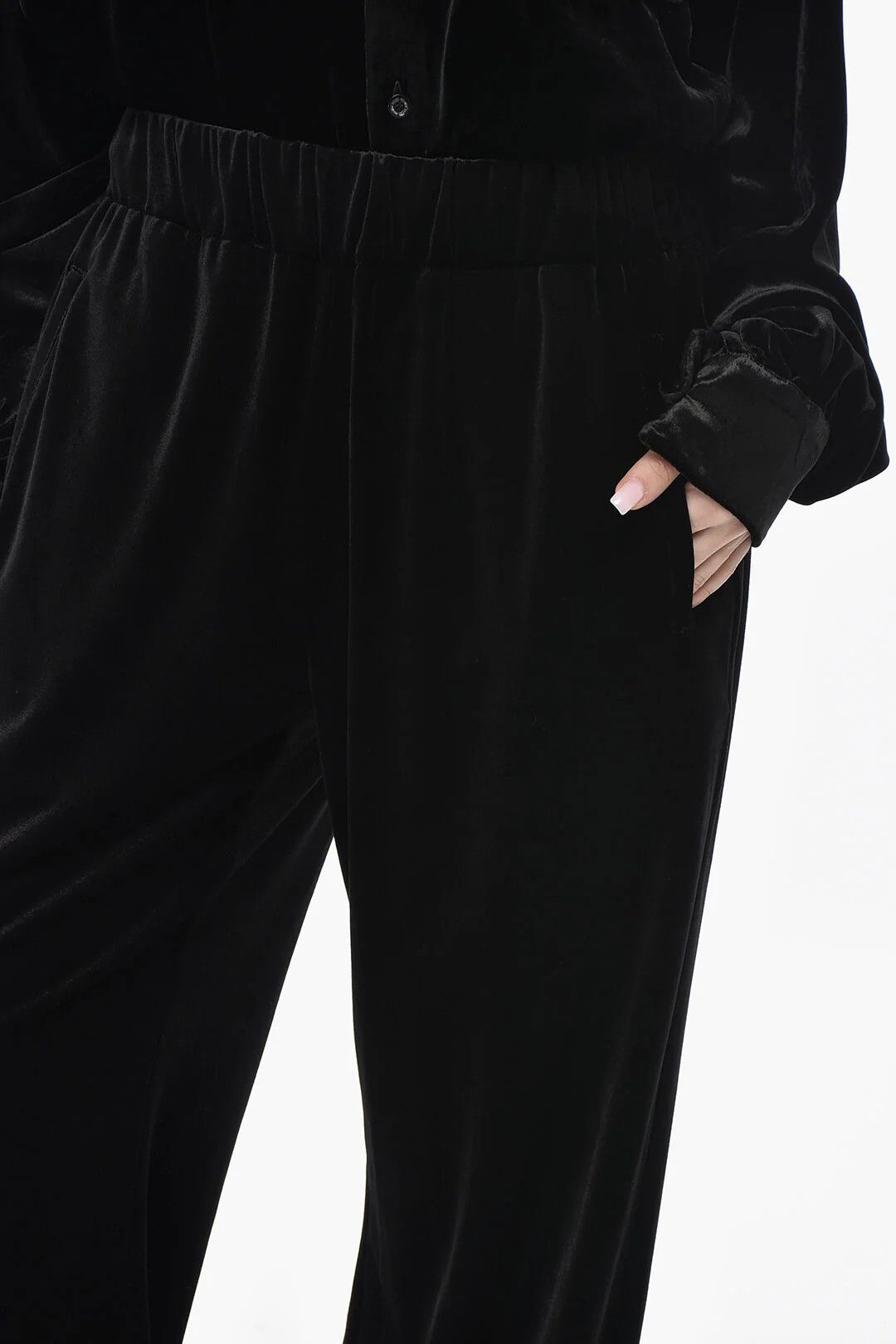 Dolce & Gabbana og1mm0426 Velour Pant in Black Size 30" / US 8 / IT 44 - 3 Thumbnail