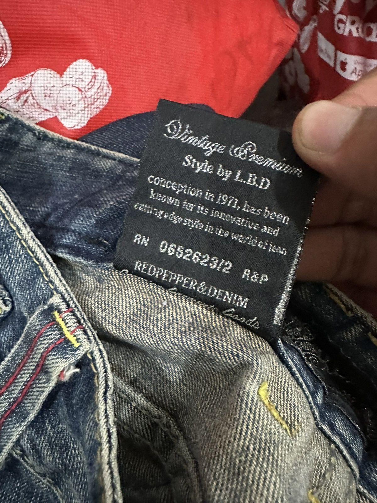 Vintage VTG Distress Red Pepper Japan & Co Jeans Size US 31 - 18 Thumbnail