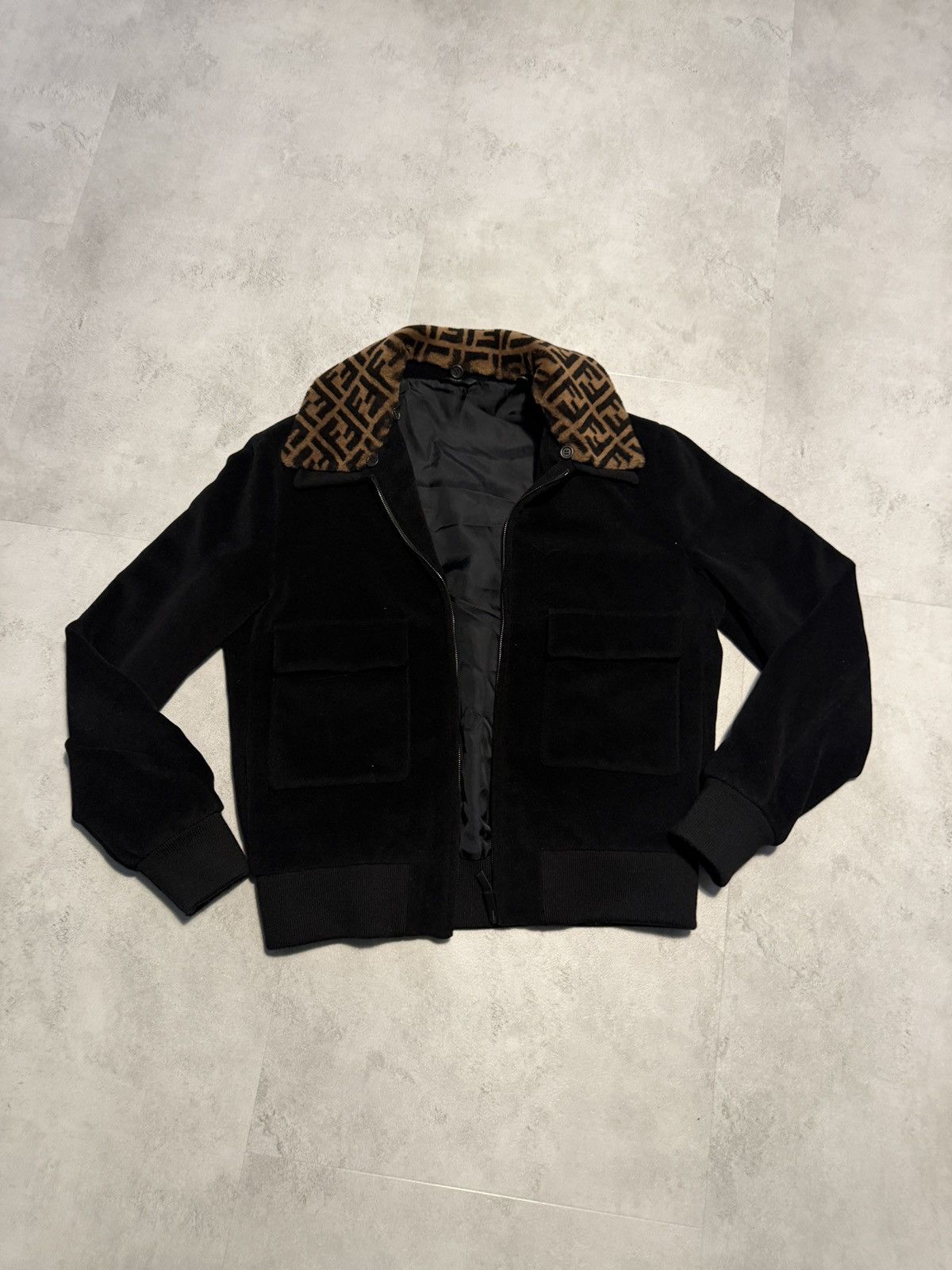 Fendi Fendi Logo collar bomber jacket Size US M / EU 48-50 / 2 - 1 Thumbnail