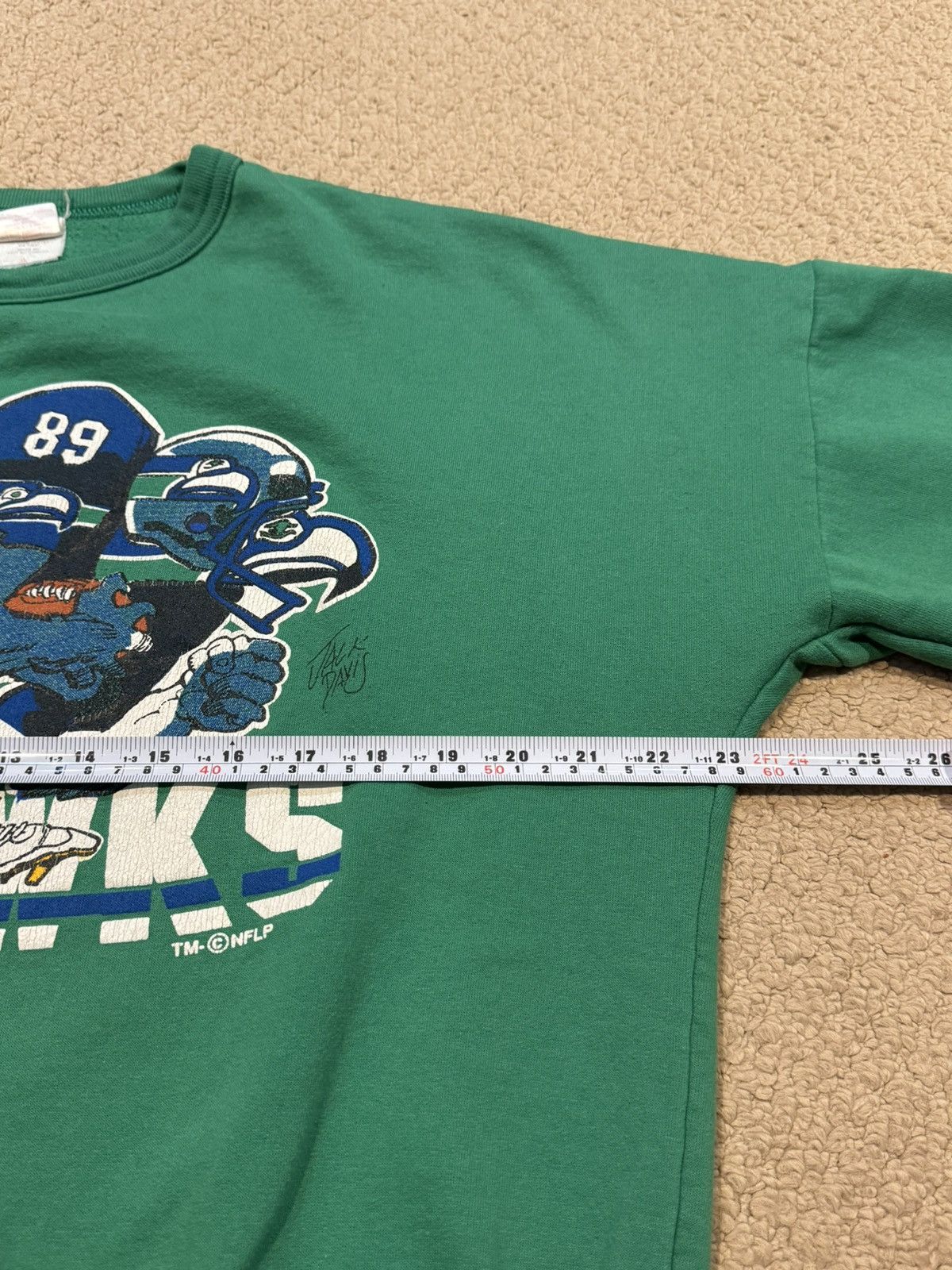 NFL Vintage 80s NFL Seattle Seahawks Green Crewneck Size Medium Size US M / EU 48-50 / 2 - 6 Thumbnail