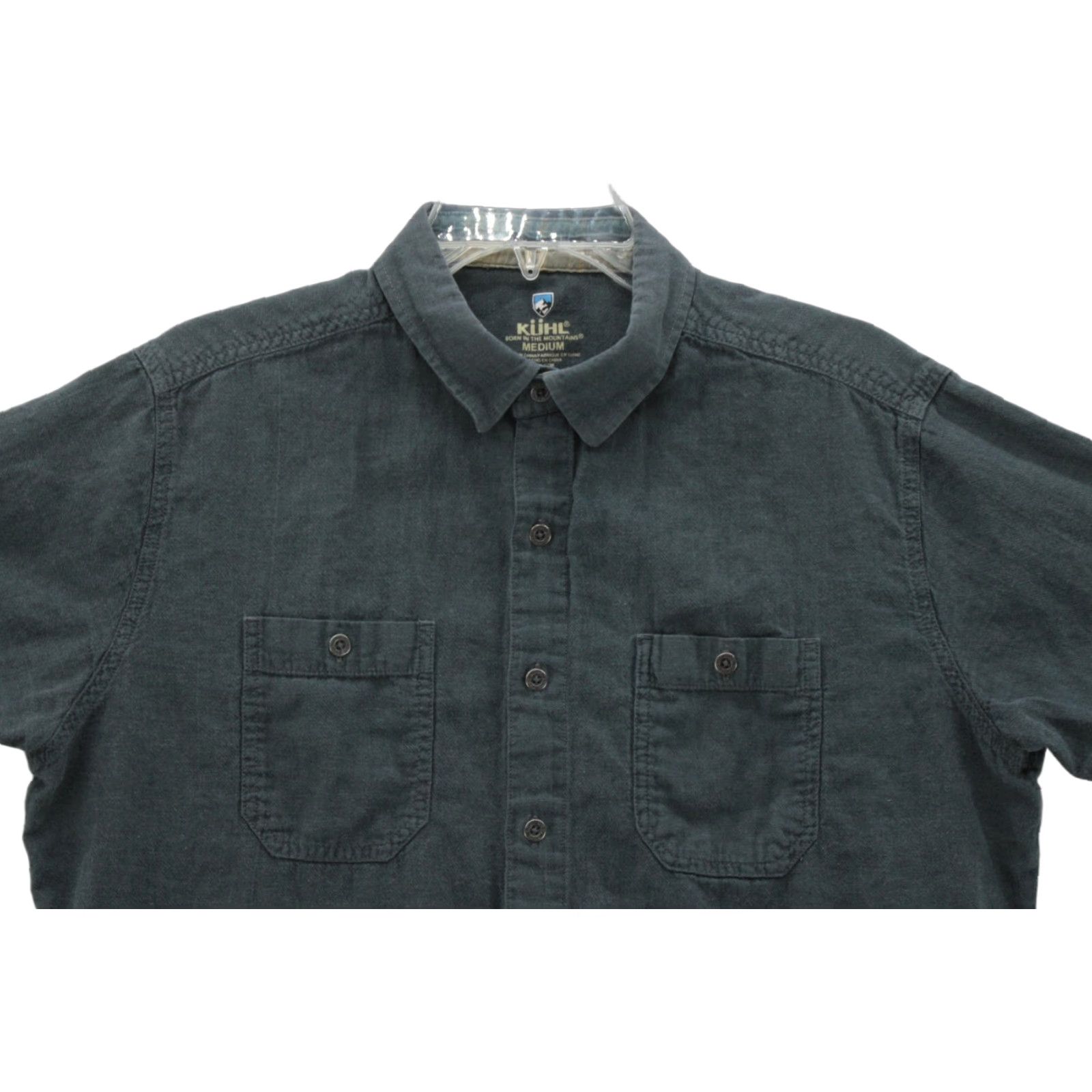 Vintage Kühl Skorpio 7218 Mens M Short Sleeve Button-Up Linen Blend Outdoor Grey Shirt Size US M / EU 48-50 / 2 - 1 Thumbnail