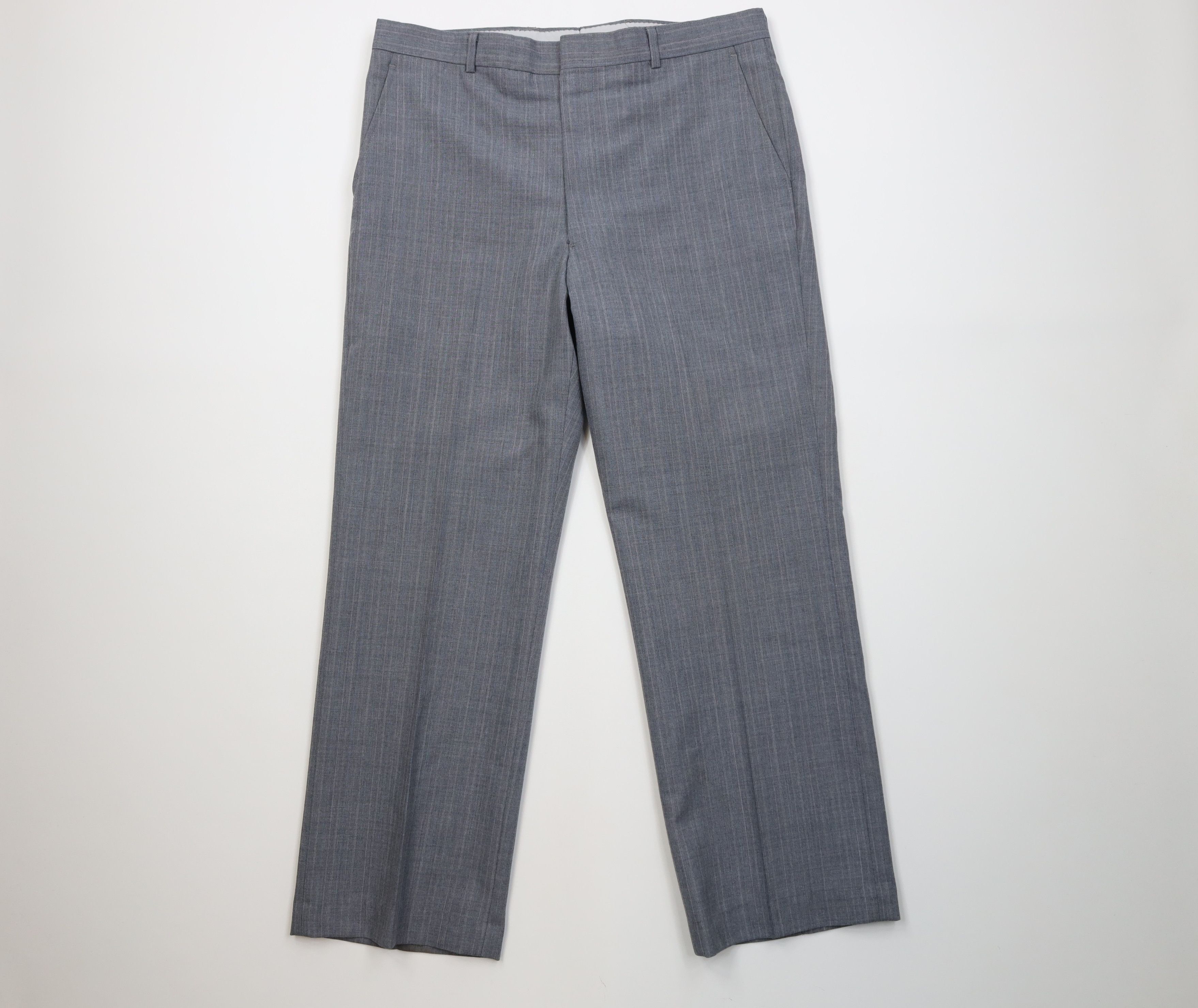 Vintage Vintage 70s Streetwear Pinstriped Wide Leg Chino Pants US Size US 34 / EU 50 - 1 Thumbnail