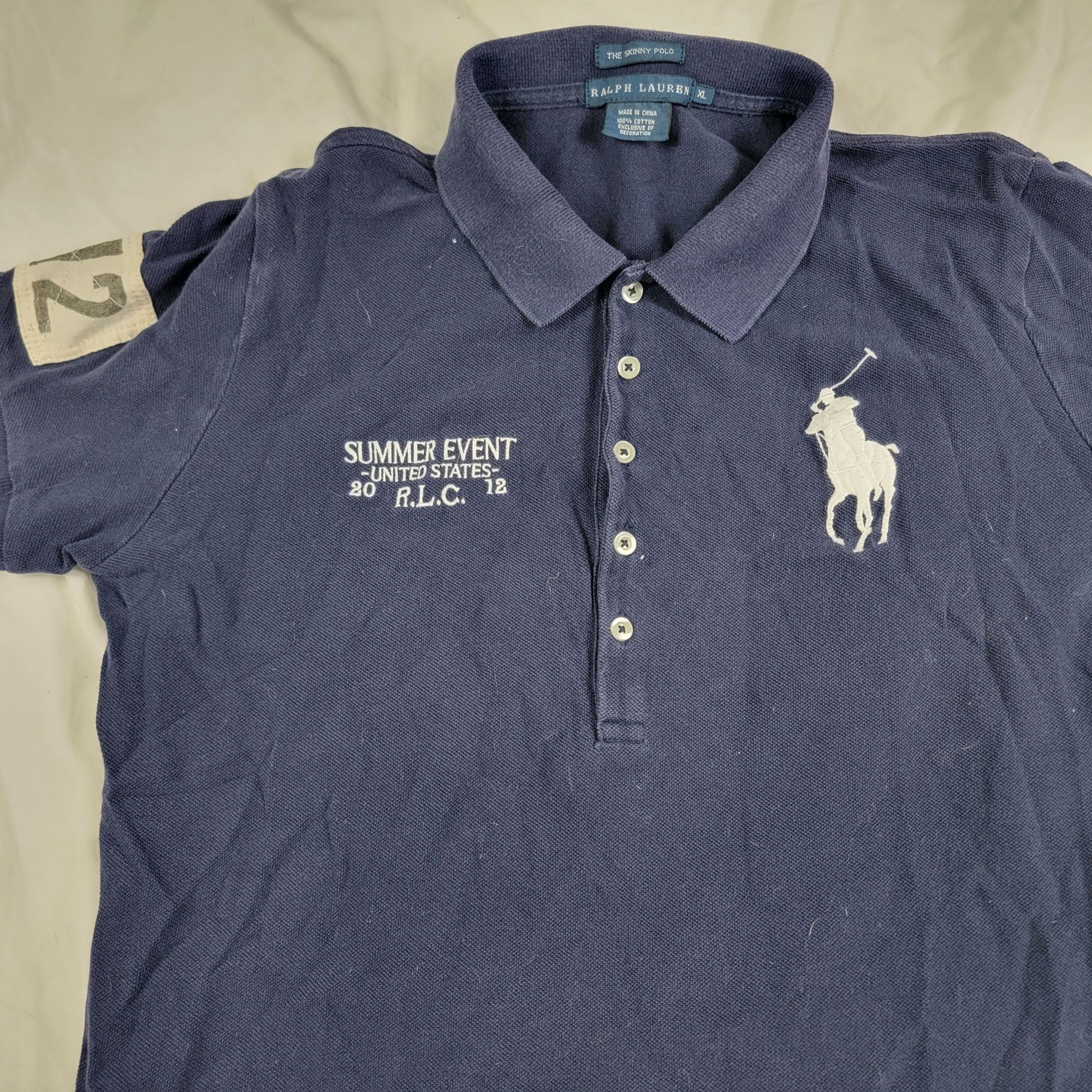 Polo Ralph Lauren Ralph Lauren Womens XL Navy Blue Summer Event The Skinny Pol Size XL / US 12-14 / IT 48-50 - 3 Thumbnail