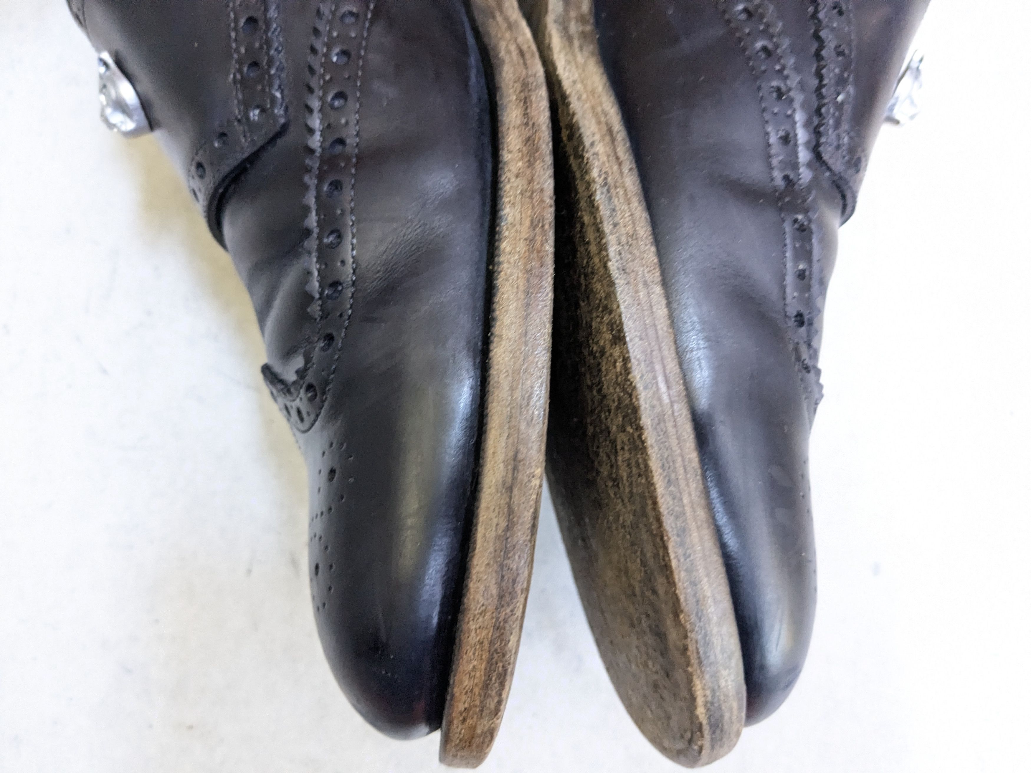 Gucci Gucci Double Monkstrap Brogues Navy Blue 10 Leather Size US 10 / EU 43 - 10 Thumbnail