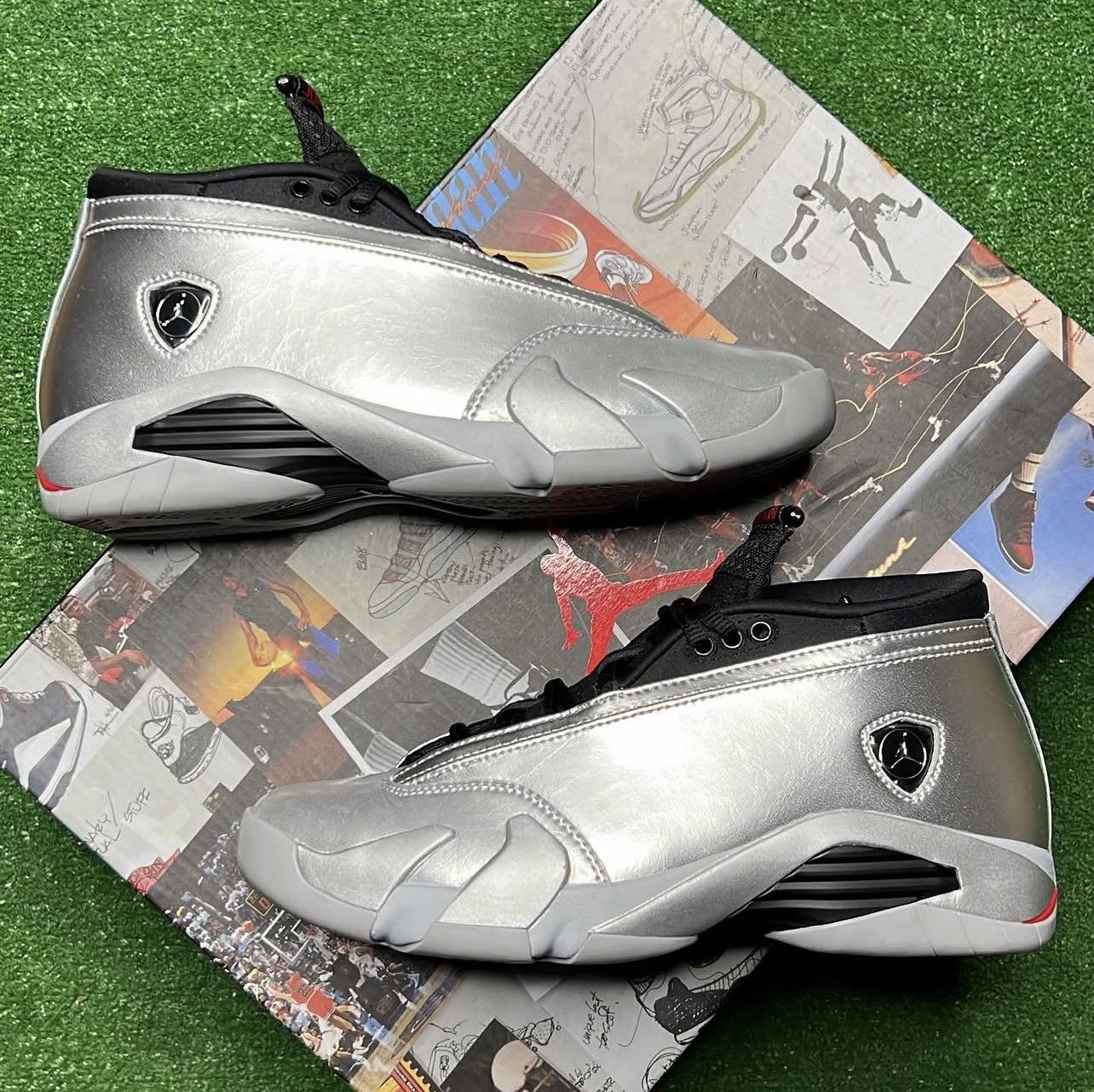 Jordan Brand Air Jordan 14 Retro Low WMNS ‘Metallic Silver’ Size US 8 / IT 38 - 1 Thumbnail