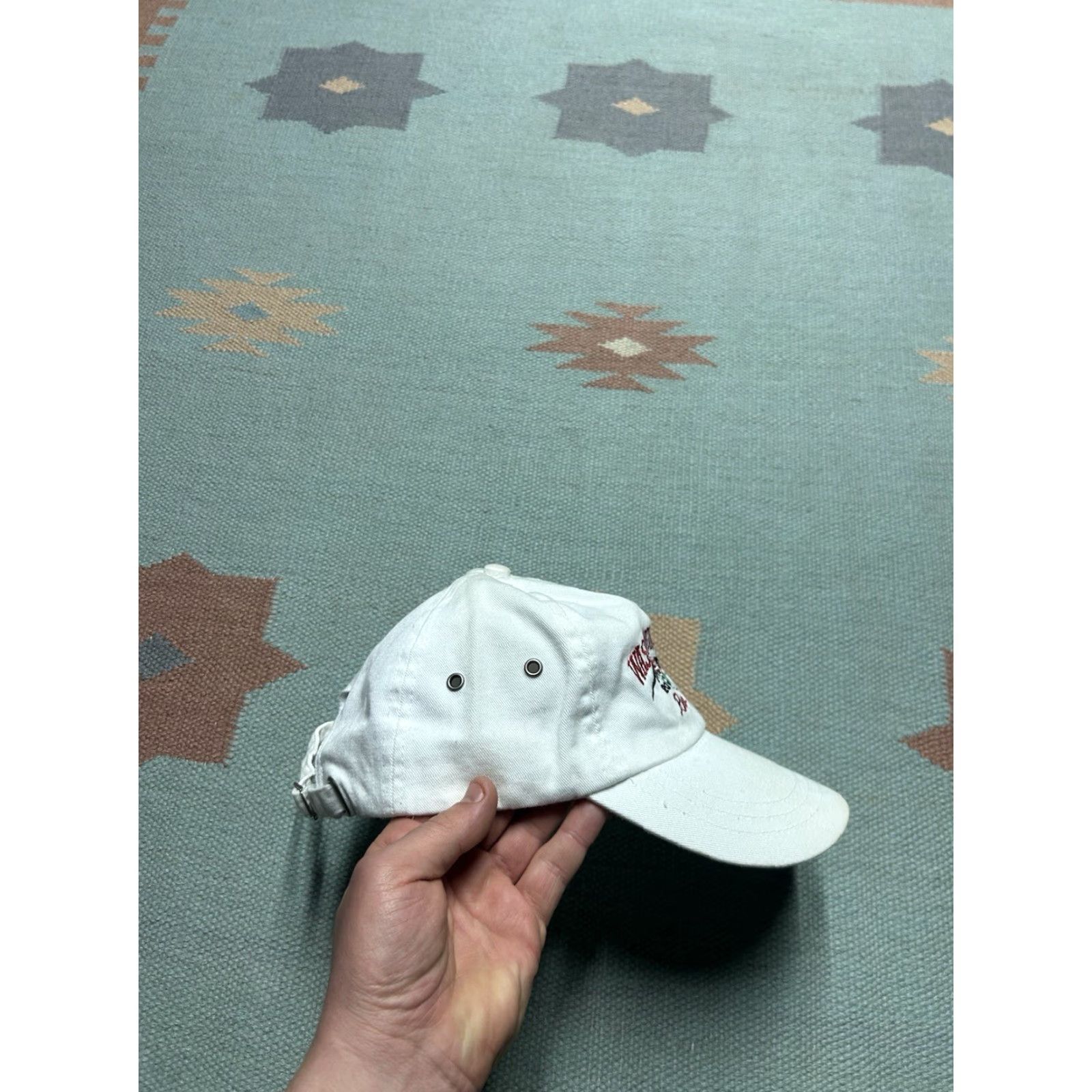 Vintage VINTAGE Washington State Cougars Rose Bowl 2003 White Pink Adjustable Strapback Hat Cap Baseball Cap Mens Size ONE SIZE - 8 Thumbnail