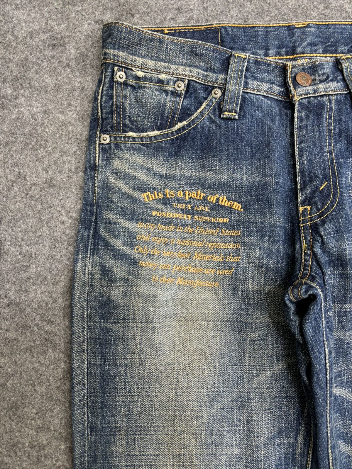 Levi's 💥Archival Flare💥Levis 517 Embroidery Denim F597 Size US 31 - 5 Thumbnail