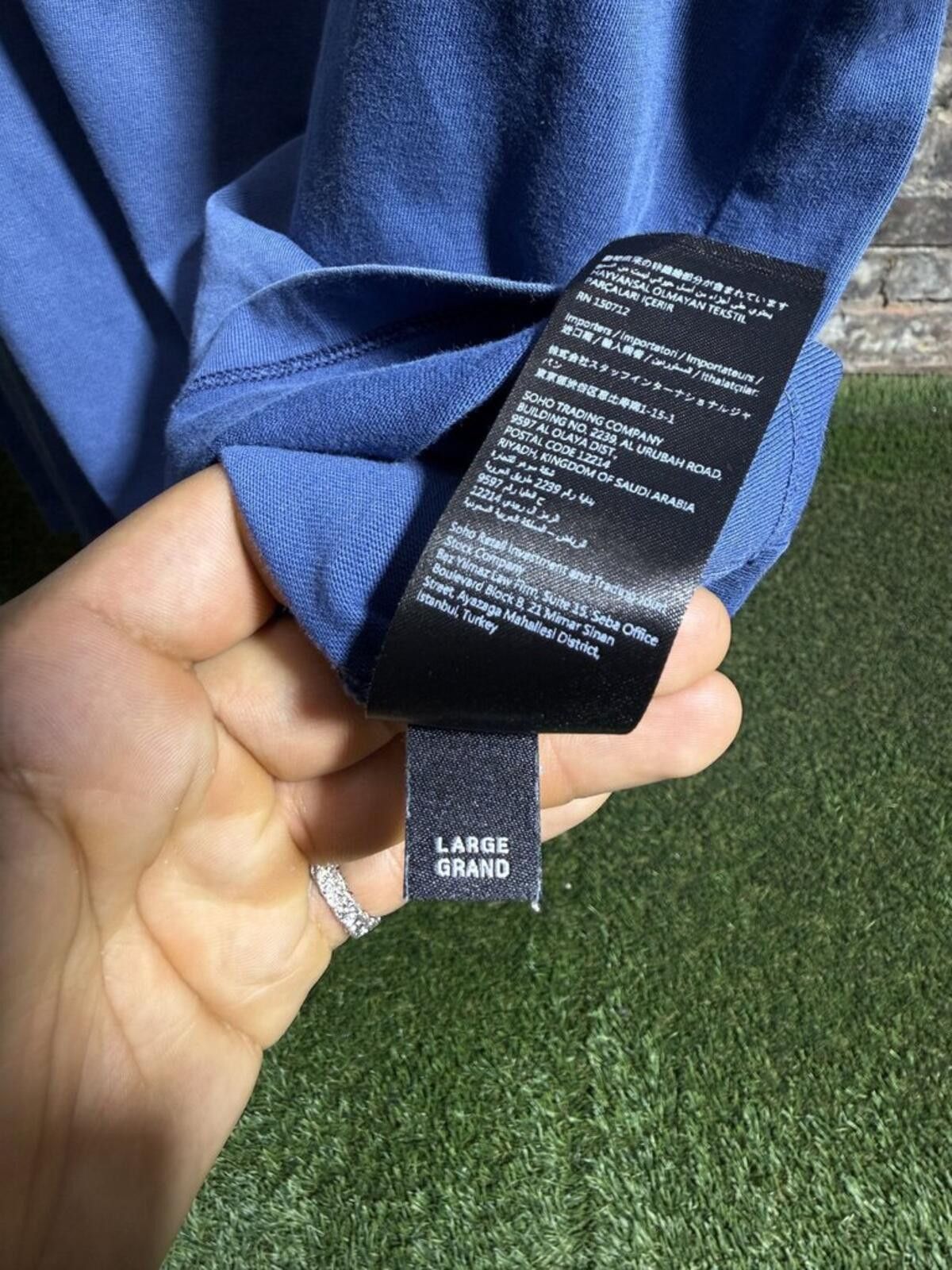 Amiri Amiri Quad Crystal Tee Blue Sz. L Size ONE SIZE - 7 Thumbnail