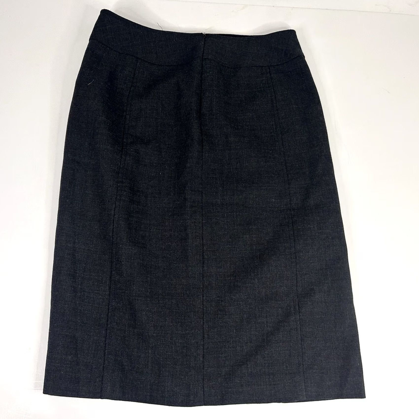 J.Crew J.CREW Pencil Skirt Charcoal Gray Wool Blend Size 6 Women Long Formal Dress Plaid? (Oops) Size 28" / US 6 / IT 42 - 3 Thumbnail