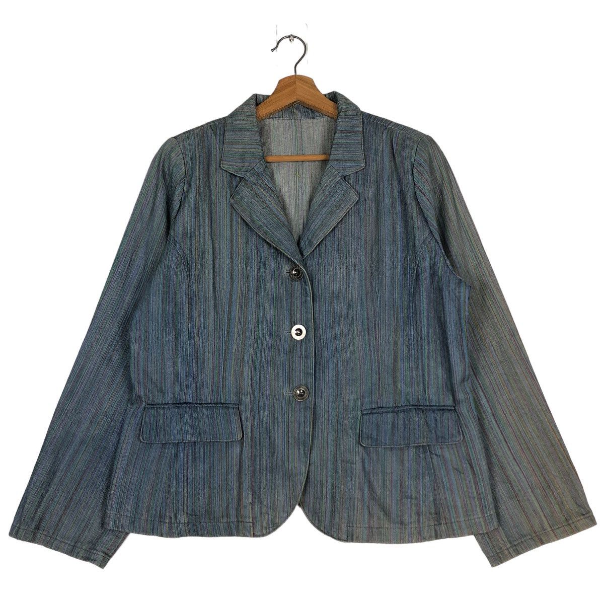 Japanese Brand 🔥Vintage Hickory Chore Jacket Military Style Issey Miyake Size US L / EU 52-54 / 3 - 1 Thumbnail