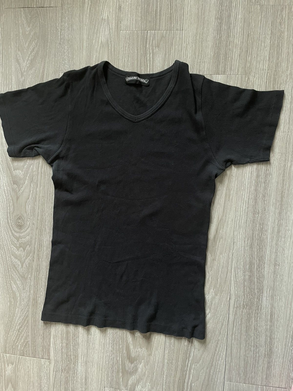image of Chrome Hearts Made In Japan Plain Tee in Black, Men's (Size Large)