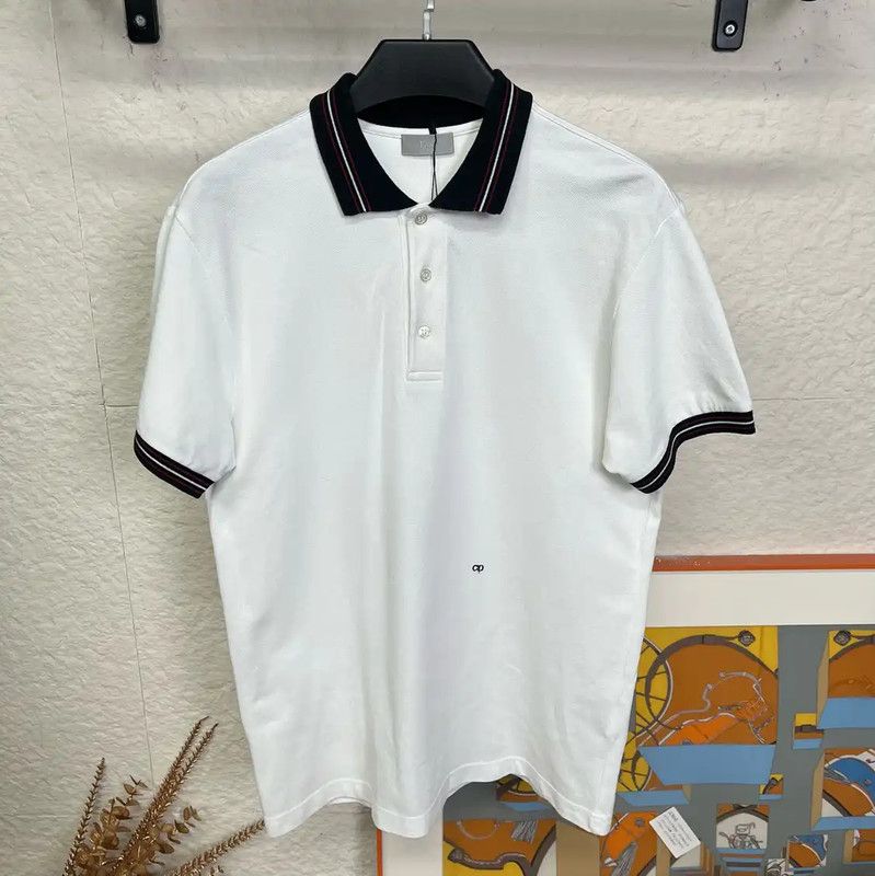 Dior White Men's Polo Shirt Size L 0089