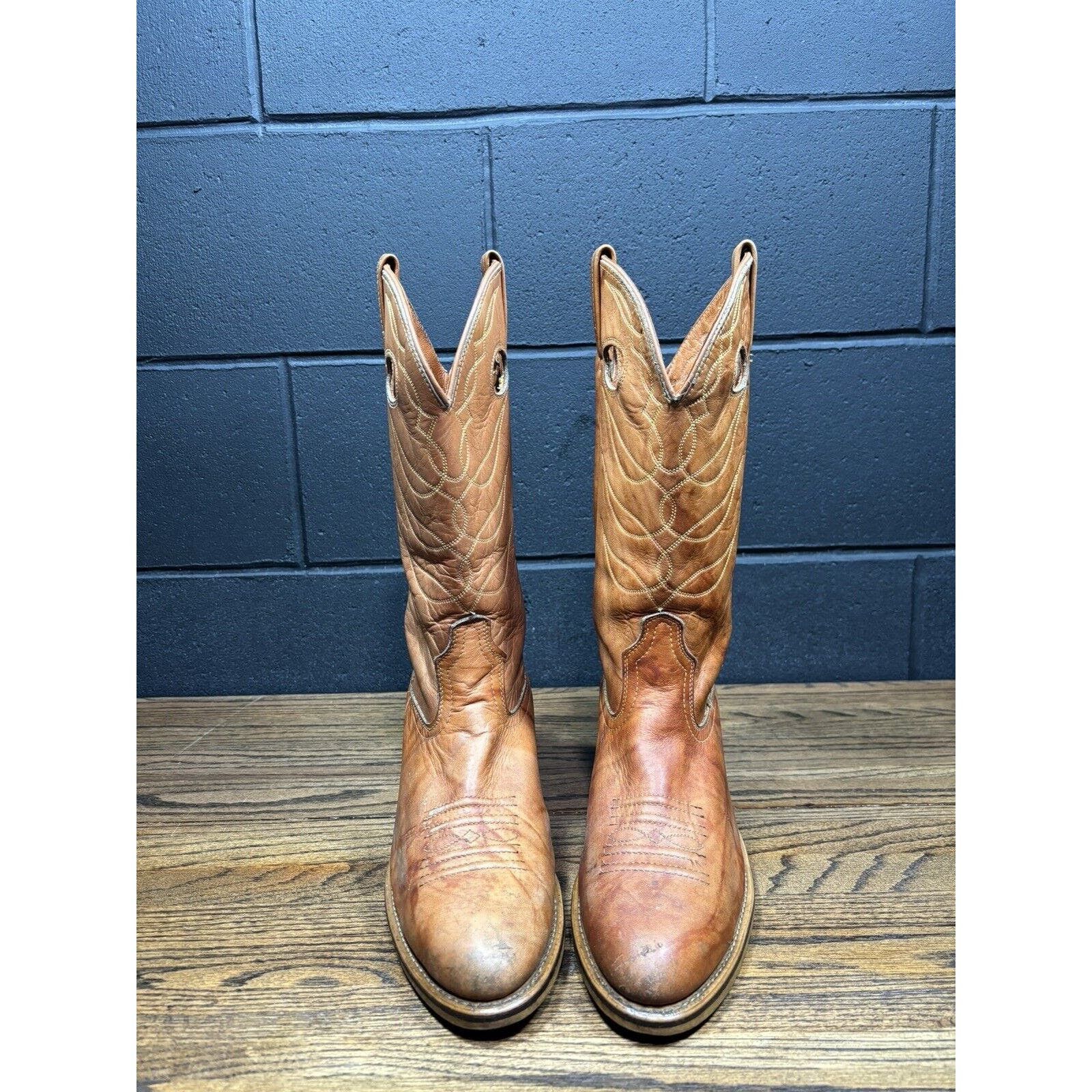 Acme Clothing ACME 1607 Brown Distressed Western Boots Size US 10 / EU 43 - 2 Thumbnail