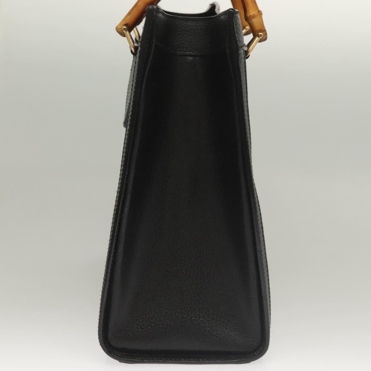 Gucci GUCCI Bamboo Hand Bag Leather Black Gold 002 002 Size ONE SIZE - 5 Thumbnail