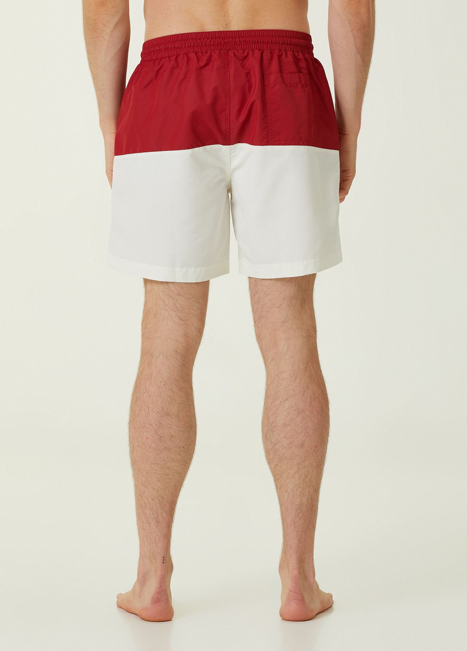 Brunello Cucinelli BRUNELLO CUCINELLI red white Across Meridian swim shorts S Size US 30 / EU 46 - 4 Thumbnail