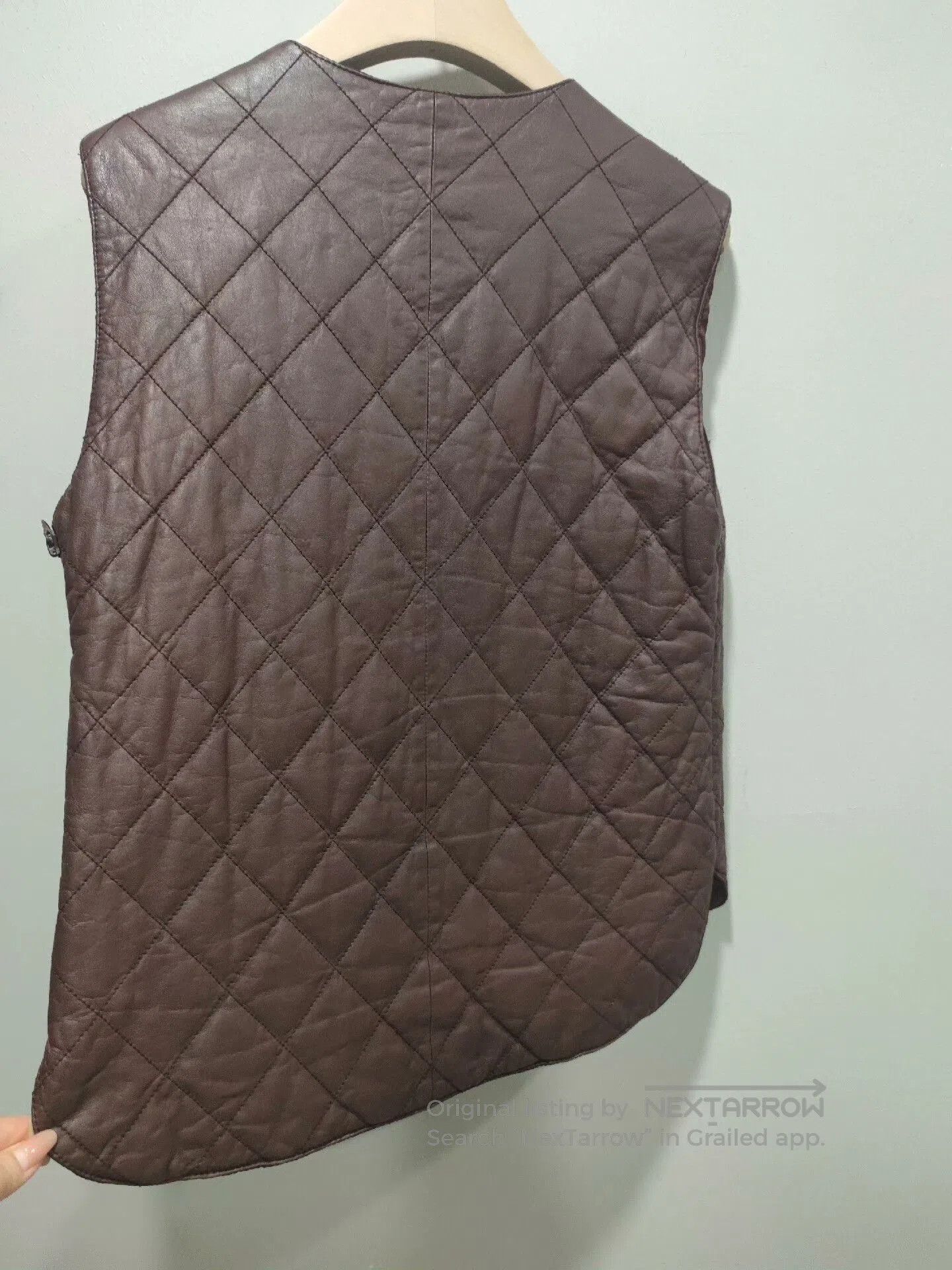 Brunello Cucinelli Brunello Cucinelli Brown Leather Vest. Size US L / EU 52-54 / 3 - 6 Thumbnail