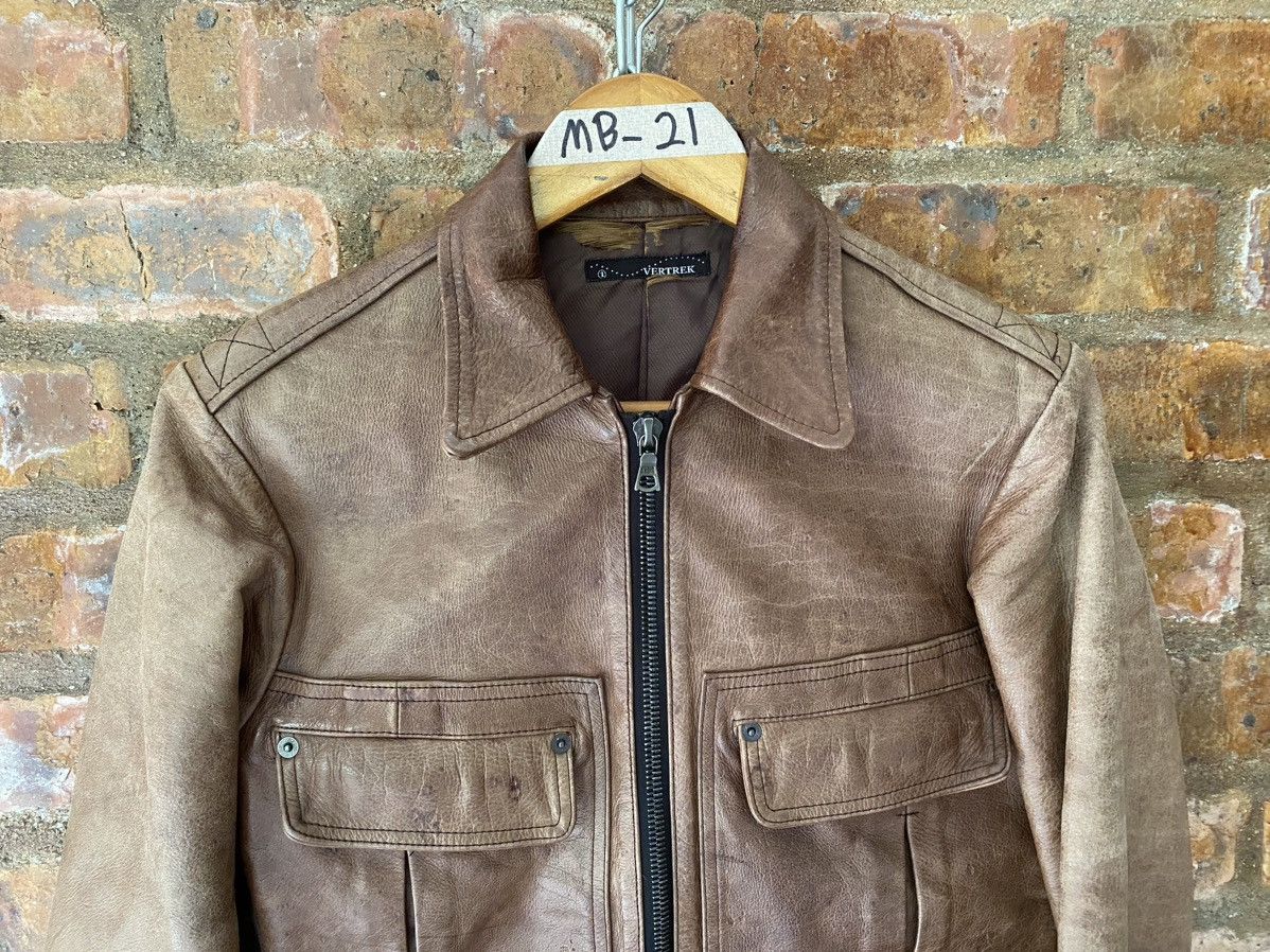 14th Addiction 2000s Vertrex Leather patina RIRI Zipper jacket Size US S / EU 44-46 / 1 - 3 Thumbnail