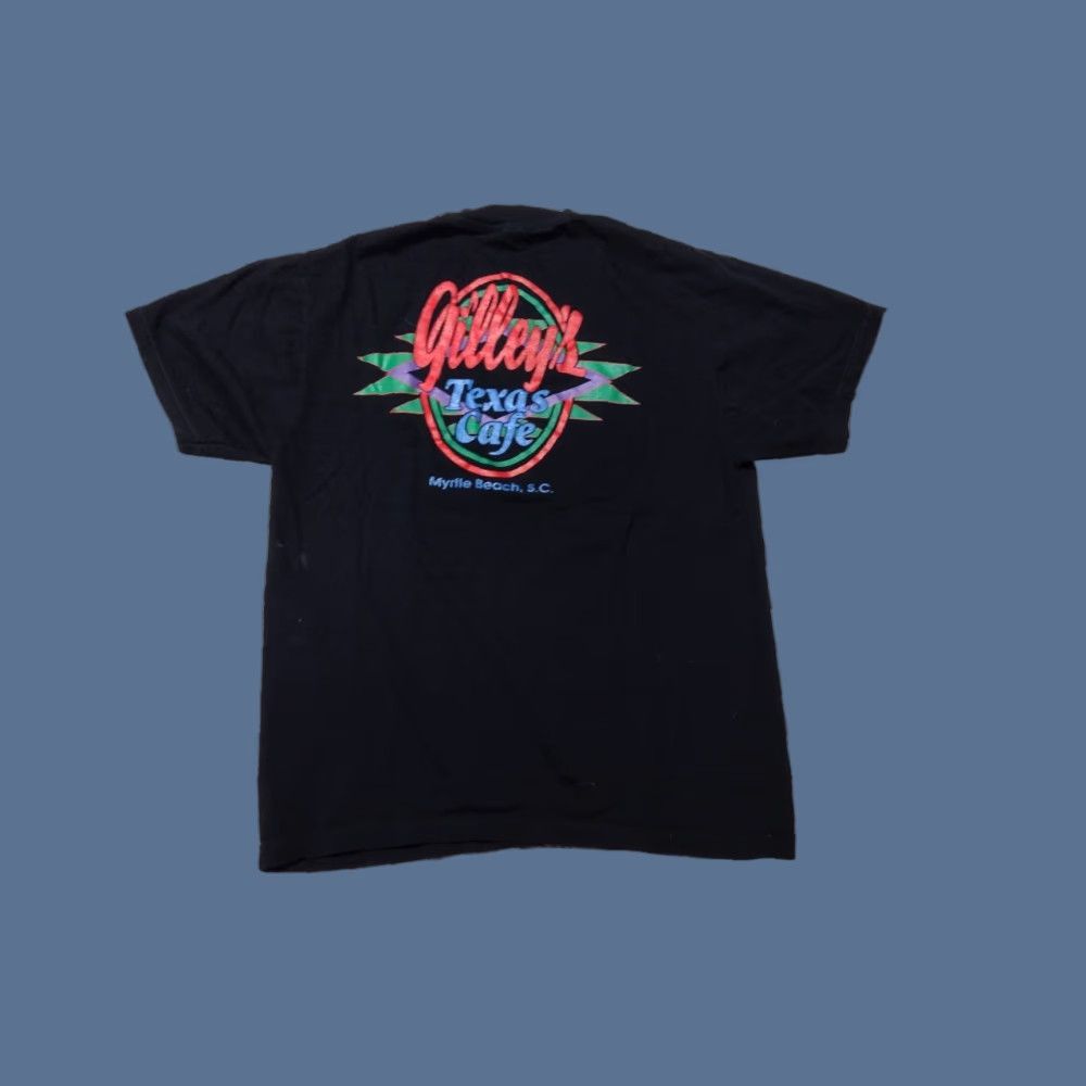 Vintage VINTAGE 90s Shirt Gilley's Texas Cafe Myrtle Beach SC Biker L Bar Pub Beer Mens T-Shirt Black Short Sleeve 90s Biker Motorcycle Size US L / EU 52-54 / 3 - 1 Thumbnail