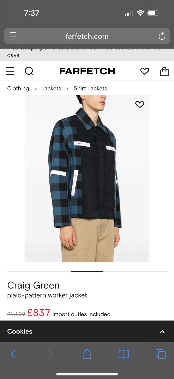 Craig Green Craig Green Plaid Jacket Size US M / EU 48-50 / 2 - 8 Thumbnail