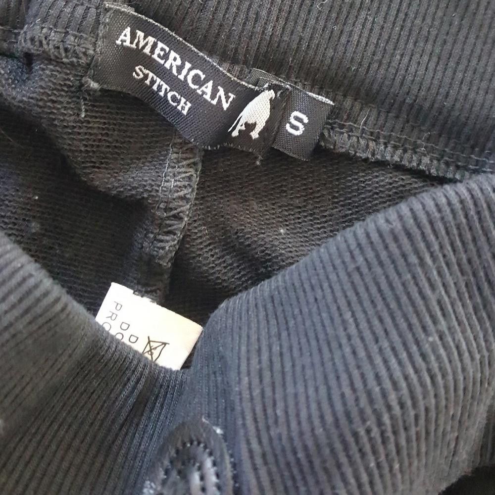 American Stitch Black Leather Detailed American Stitch Sweats Size 28" / US 6 / IT 42 - 3 Thumbnail