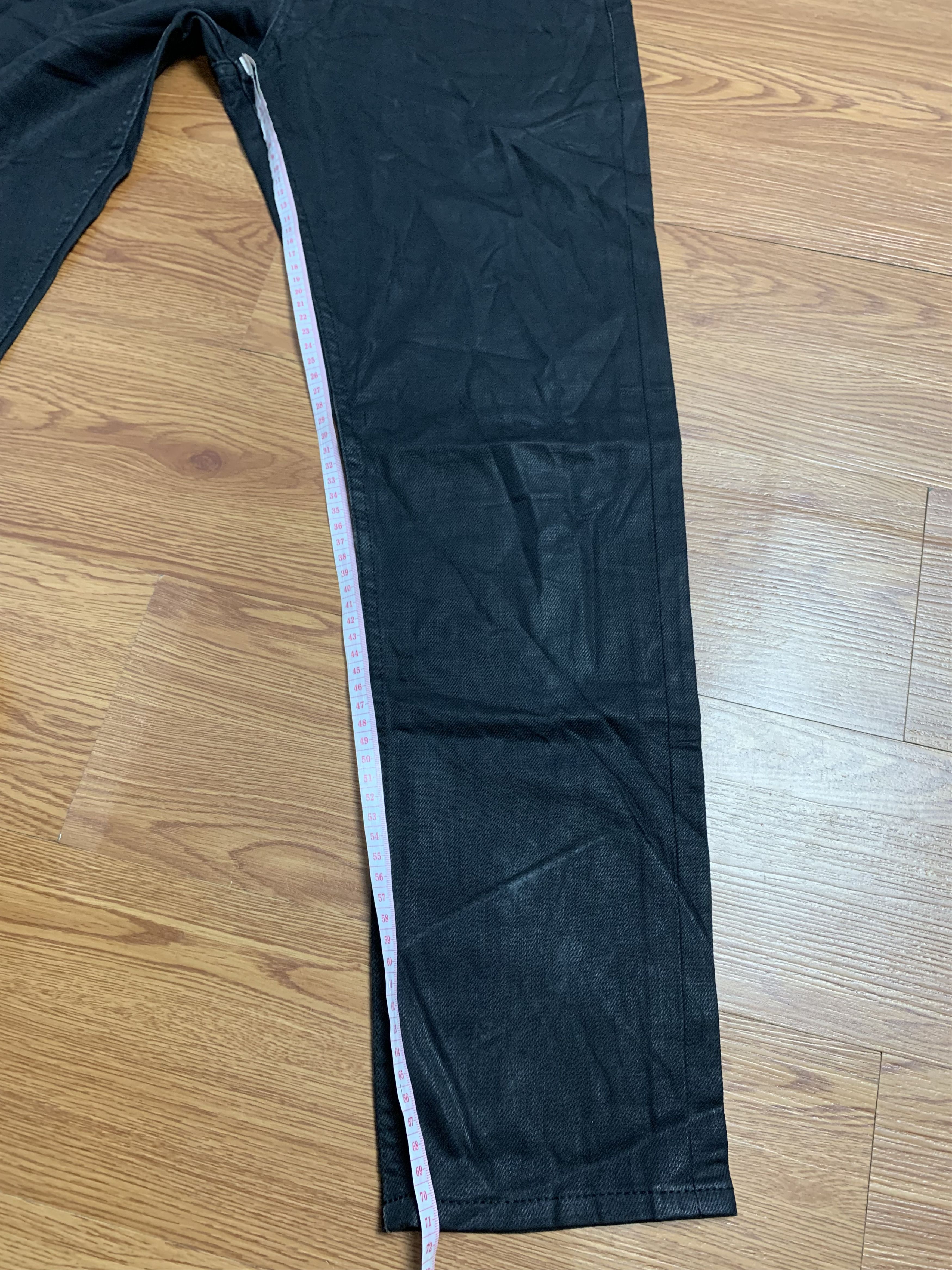 Raf Simons Raf Simons Black Coated Denim Size US 31 - 14 Thumbnail