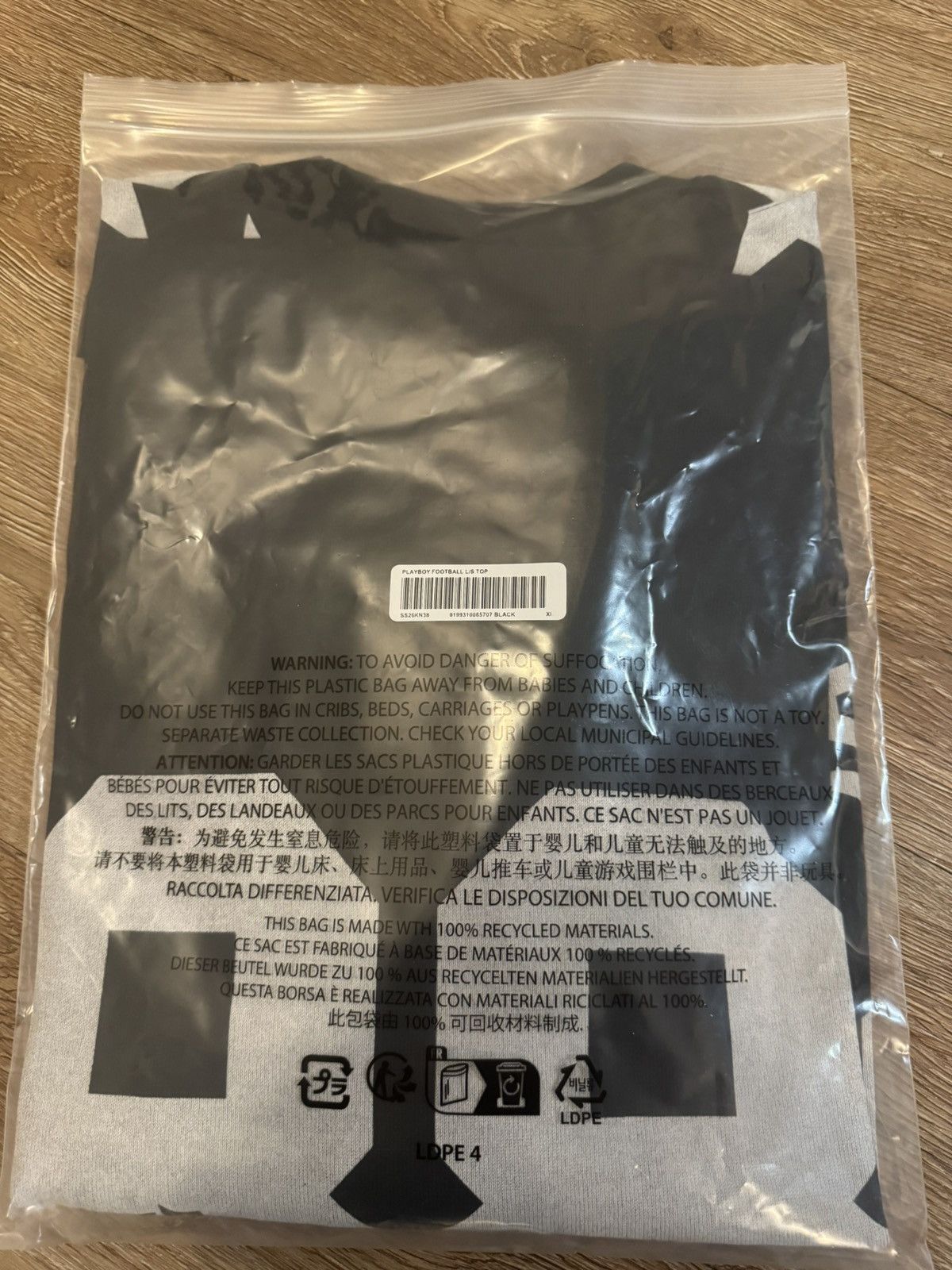 Playboy × Supreme Supreme Playboy L/S Football Top (Black) Size US XL / EU 56 / 4 - 4 Thumbnail