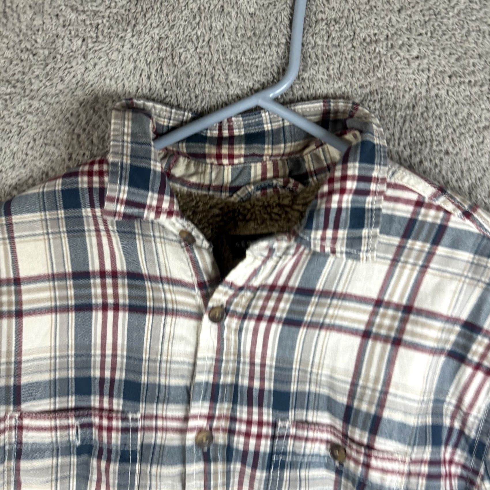 Vintage Aéropostale Jacket Mens S Plaid Flannel Sherpa Lined Button Shirt Shacket Size US S / EU 44-46 / 1 - 6 Thumbnail