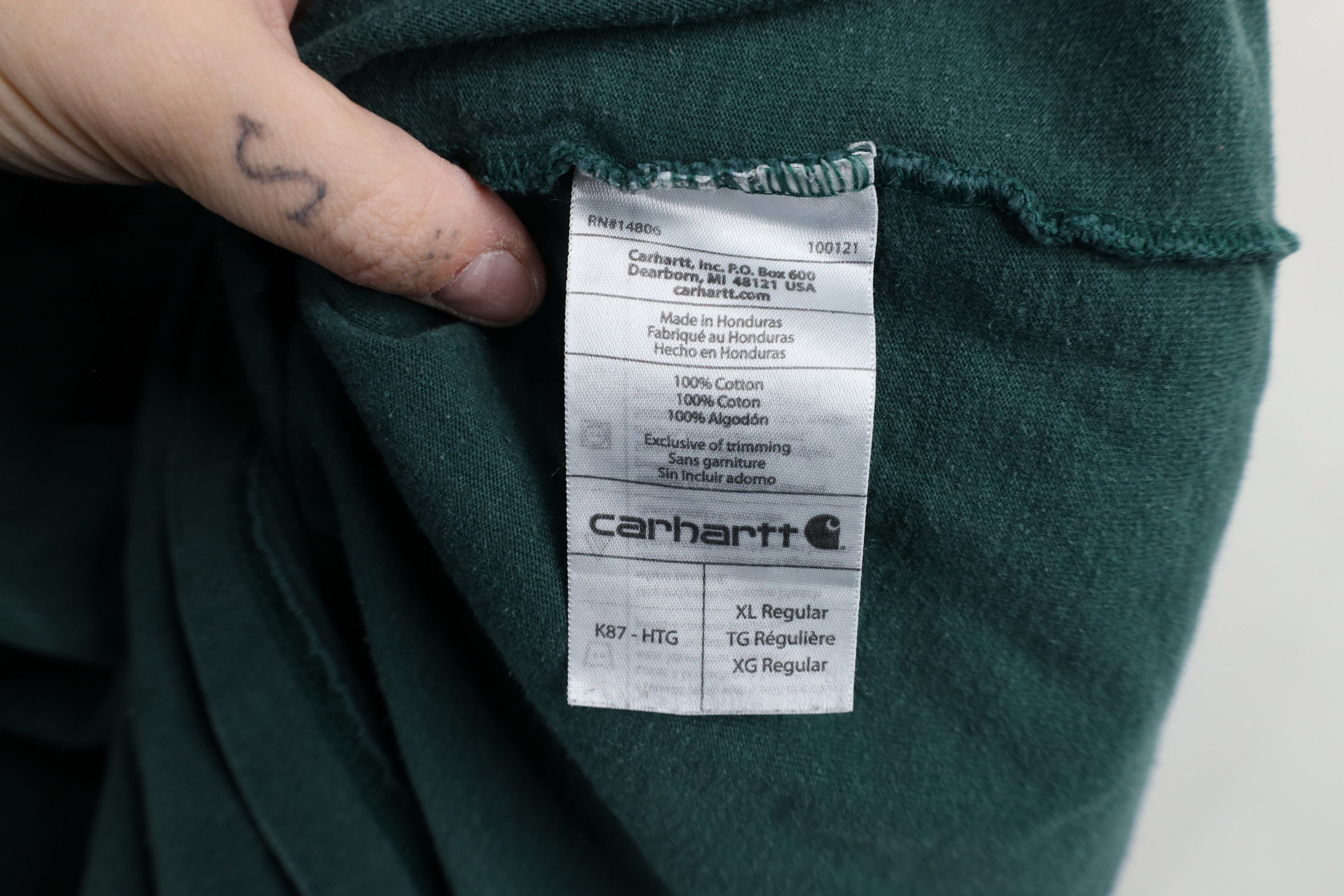Carhartt × Vintage Vintage Y2K Carhartt Spell Short Sleeve Pocket T-Shirt Green Size US XL / EU 56 / 4 - 9 Thumbnail