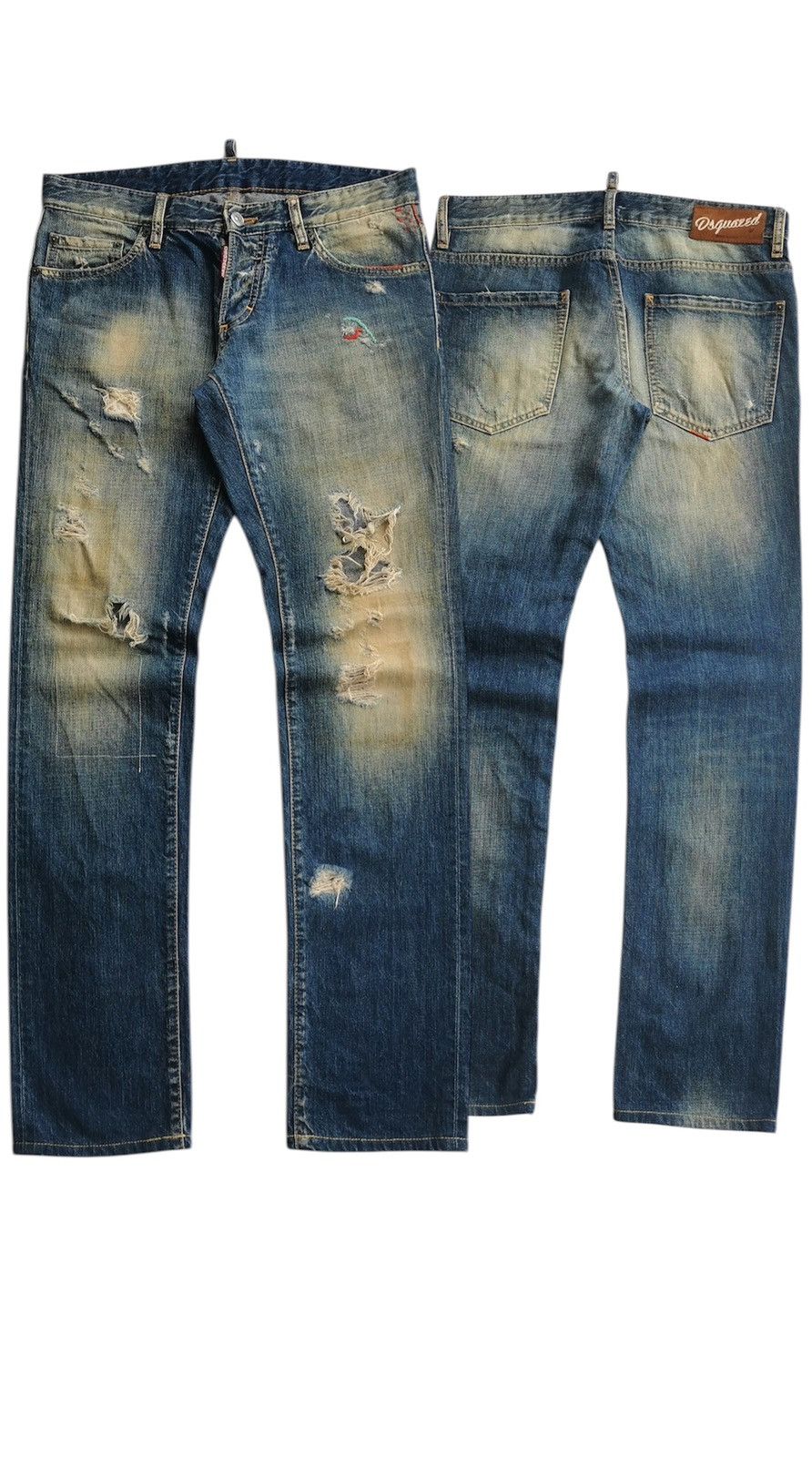 Dsquared2 Thrashed Punk Pin Needle Mud Dsquared2 Distressed Jeans Size US 33 - 1 Thumbnail