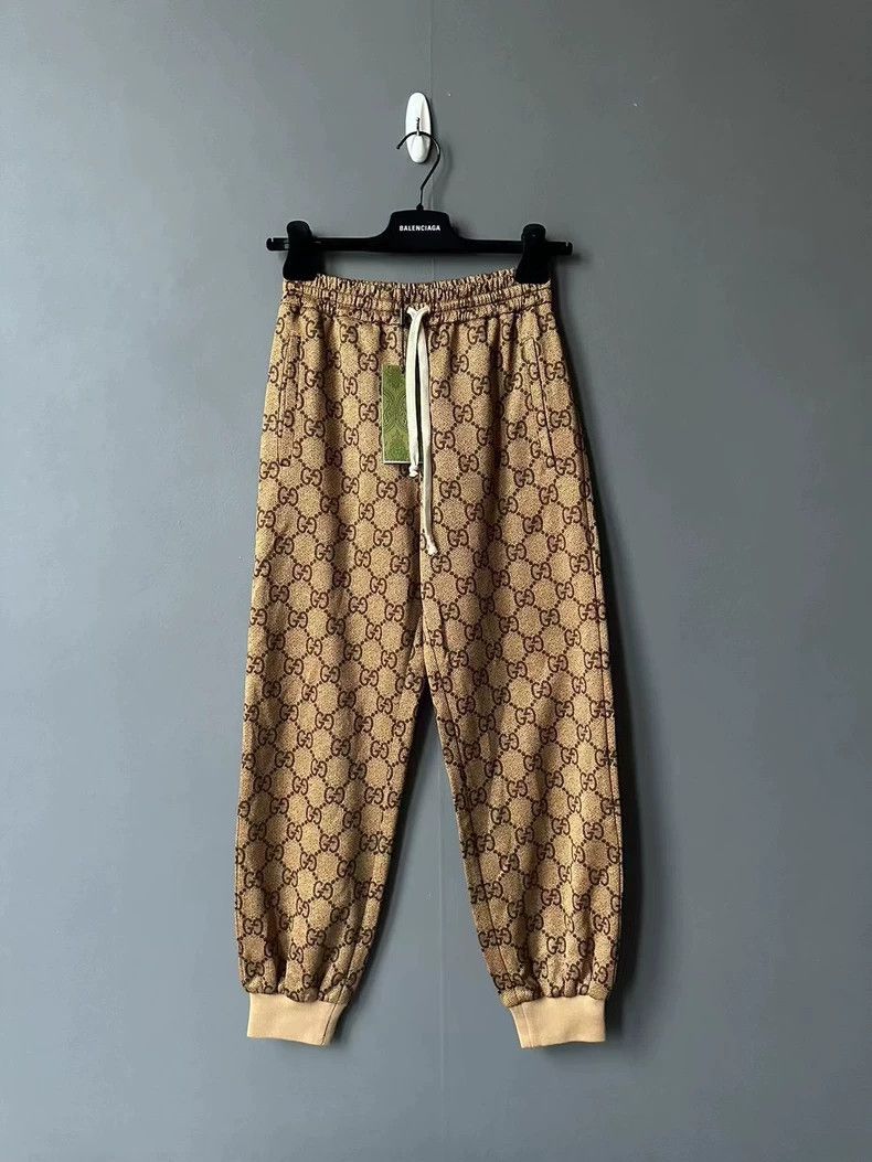 Gucci Gucci SizeXS Brown full-print sports pants Size US 27 - 1 Thumbnail