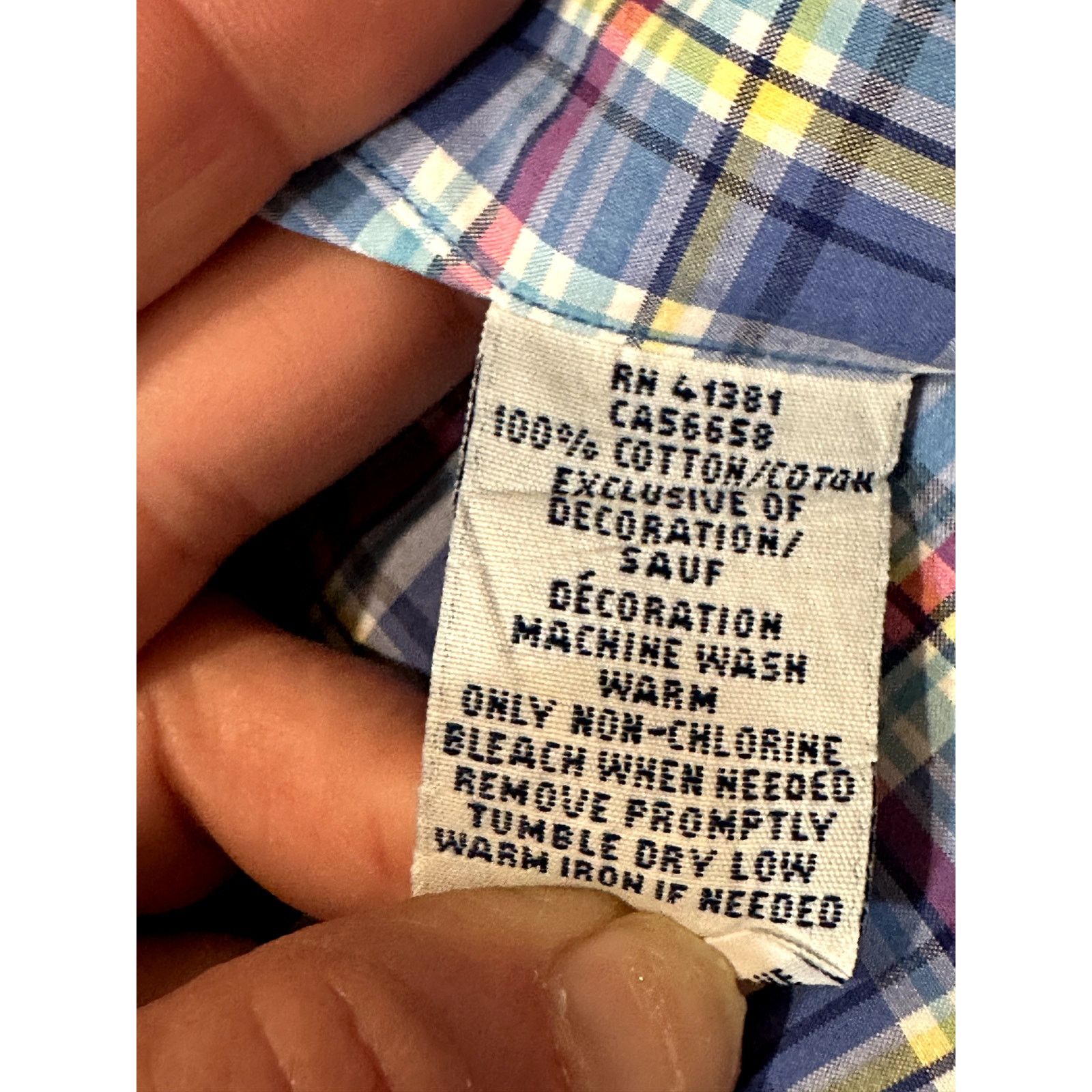 Ralph Lauren Ralph Lauren VTG Blue Multi Plaid Button Down Cotton Shirt L Size US L / EU 52-54 / 3 - 9 Thumbnail