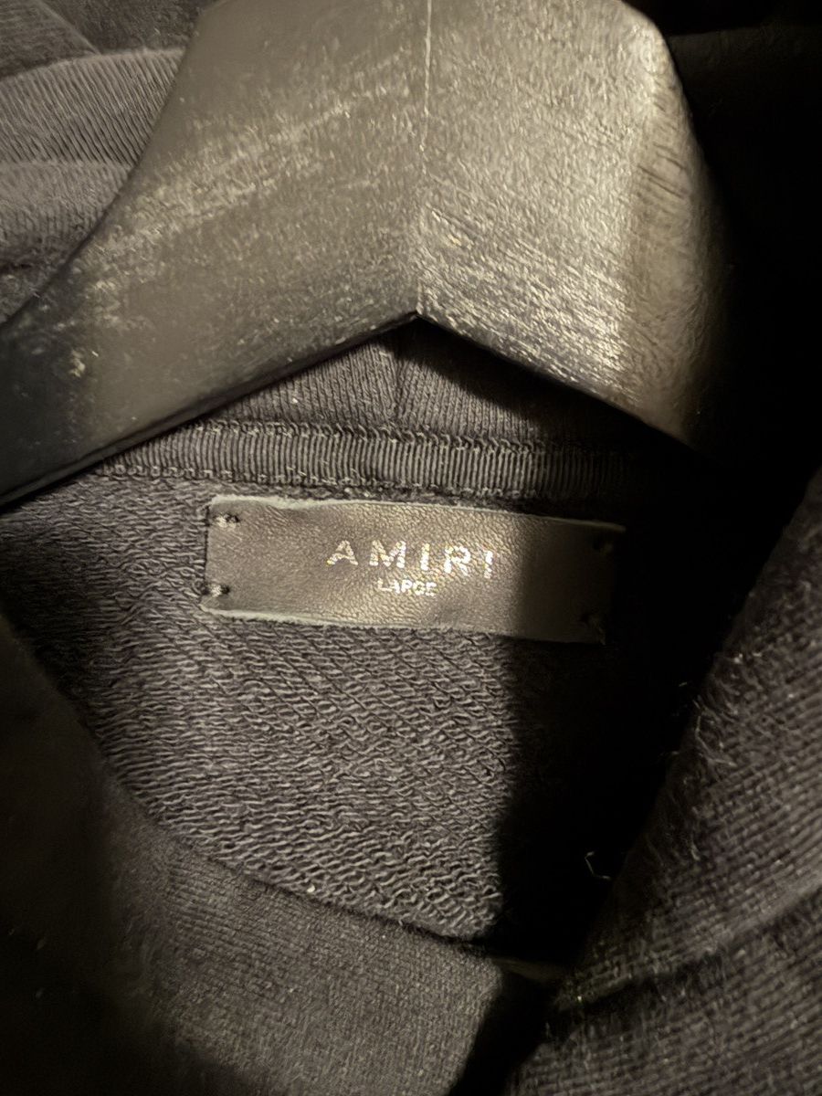 Amiri AMIRI Logo-Lettering Cotton Hoodie Size US L / EU 52-54 / 3 - 6 Thumbnail