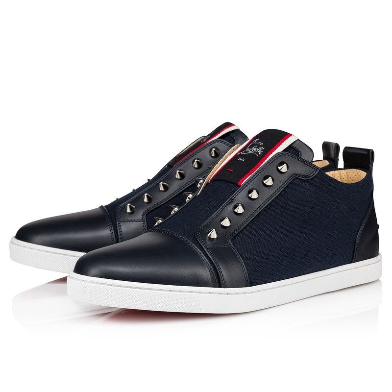 Christian Louboutin F.A.V Fique A Vontade in leather/suede in navy Size US 10 / EU 43 - 1 Thumbnail