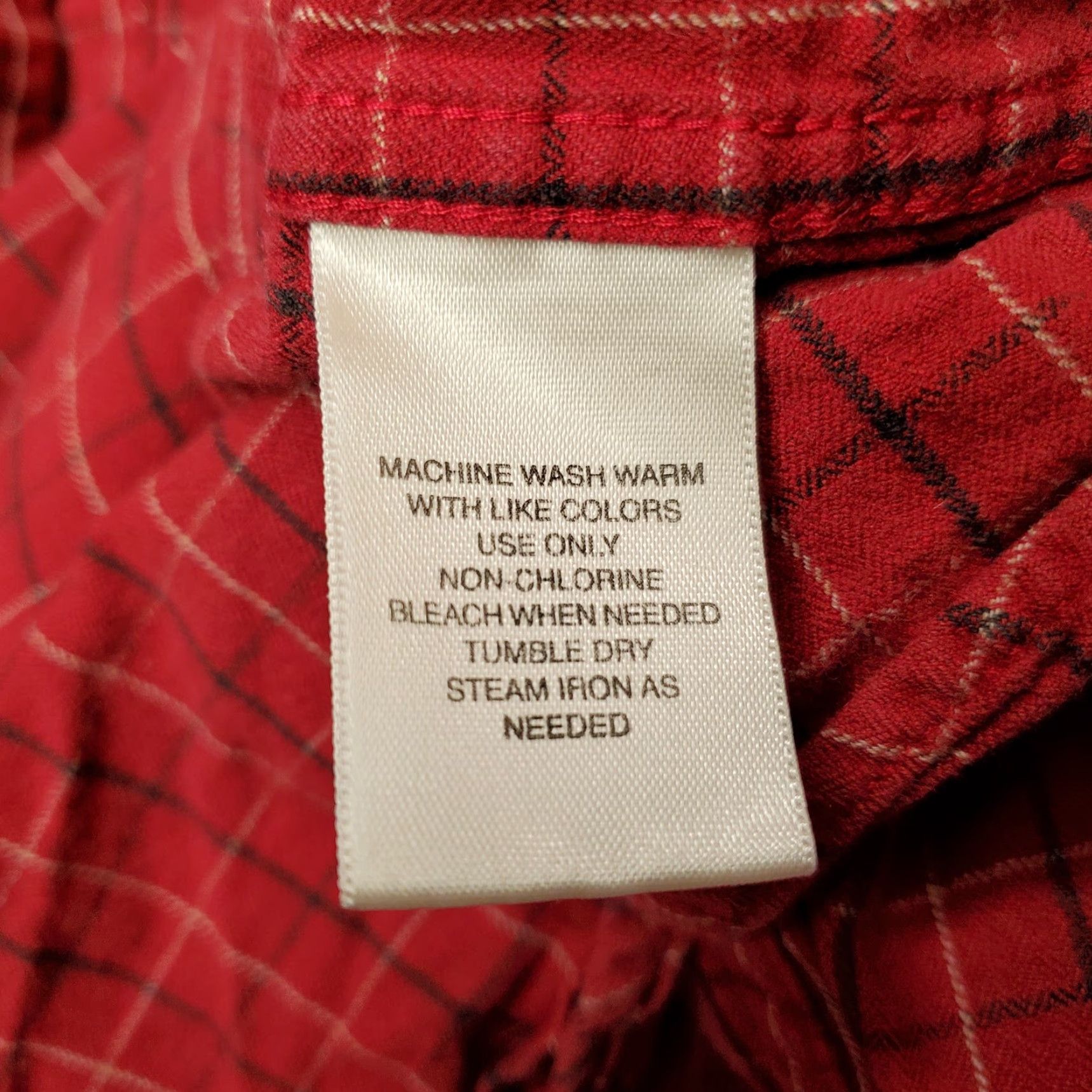 Vintage VINTAGE St. Johns Bay Shirt Mens XL Red Windowpane Plaid Twill Long Sleeve Button-Up Size US XL / EU 56 / 4 - 5 Thumbnail