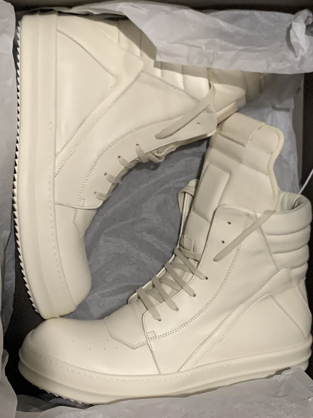 Rick Owens Rick Owens Geobasket Milk White | Grailed