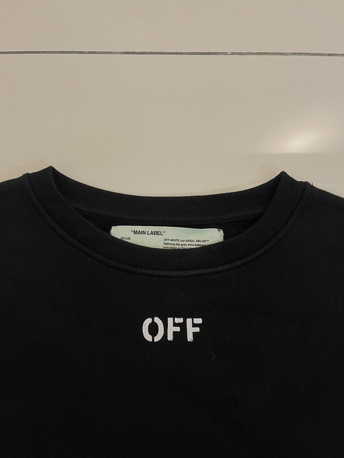 Off-White Off White Diagonal Spray Crewneck Size US S / EU 44-46 / 1 - 6 Thumbnail