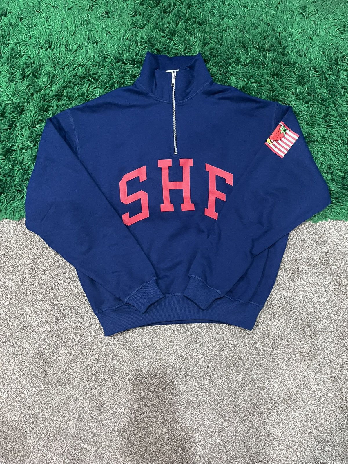 Sky High Farm Workwear Sky High Farms Blue SHF Quarter Zip Sweatshirt Medium VNDS Size US M / EU 48-50 / 2 - 1 Thumbnail